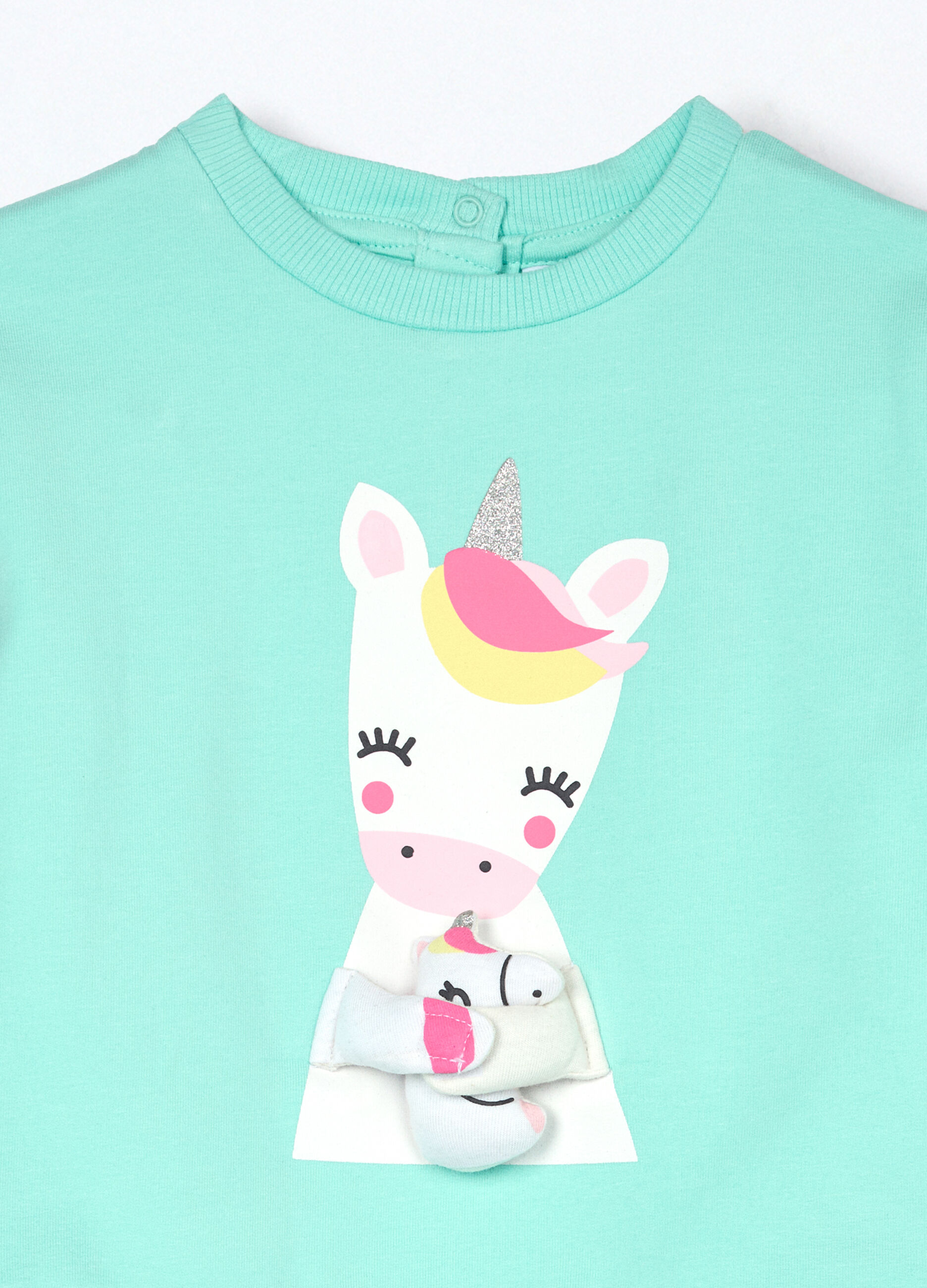 Felpa in french terry di cotone stretch neonata_2