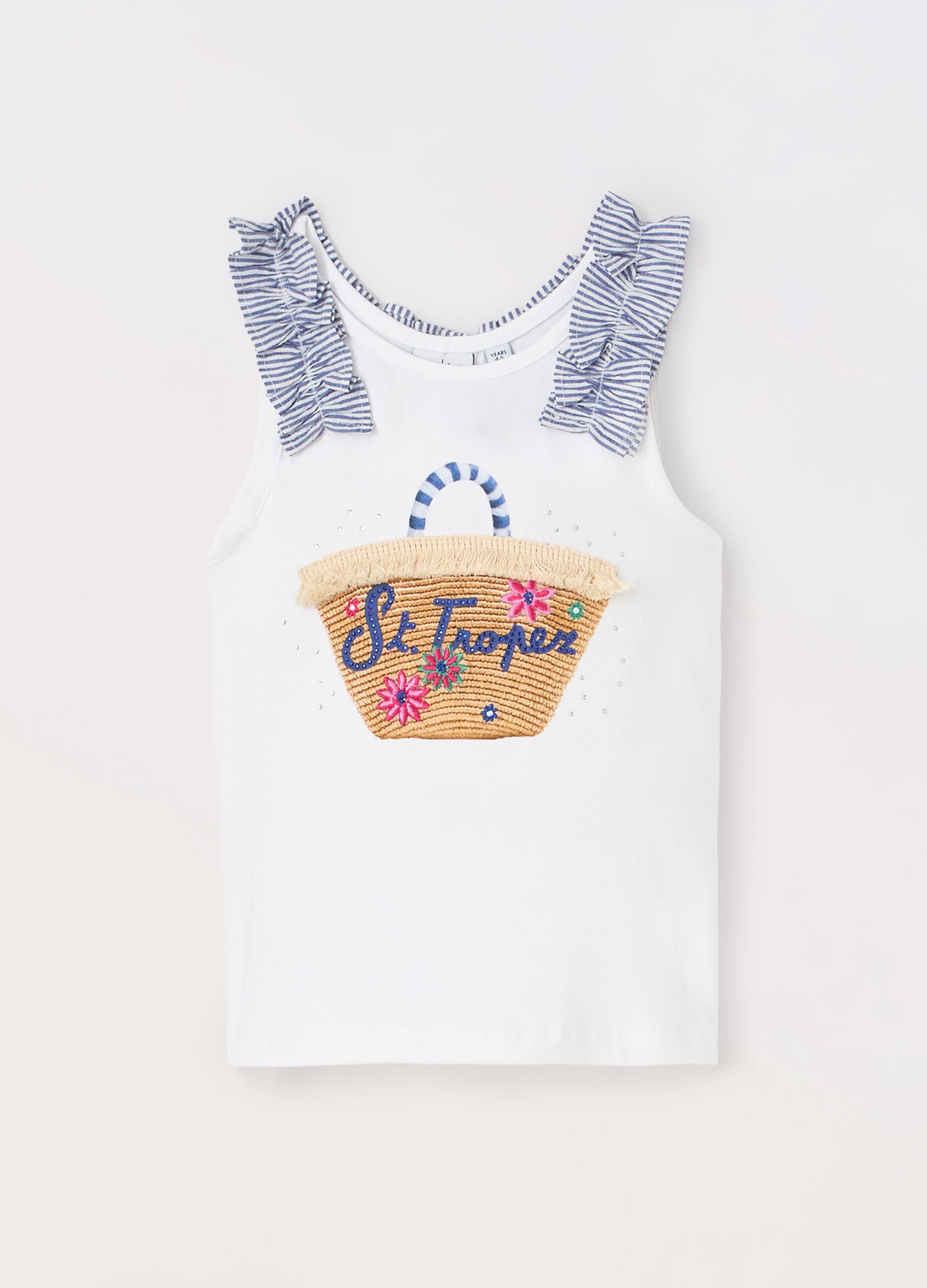 Canotta in jersey di cotone stretch bambina_0