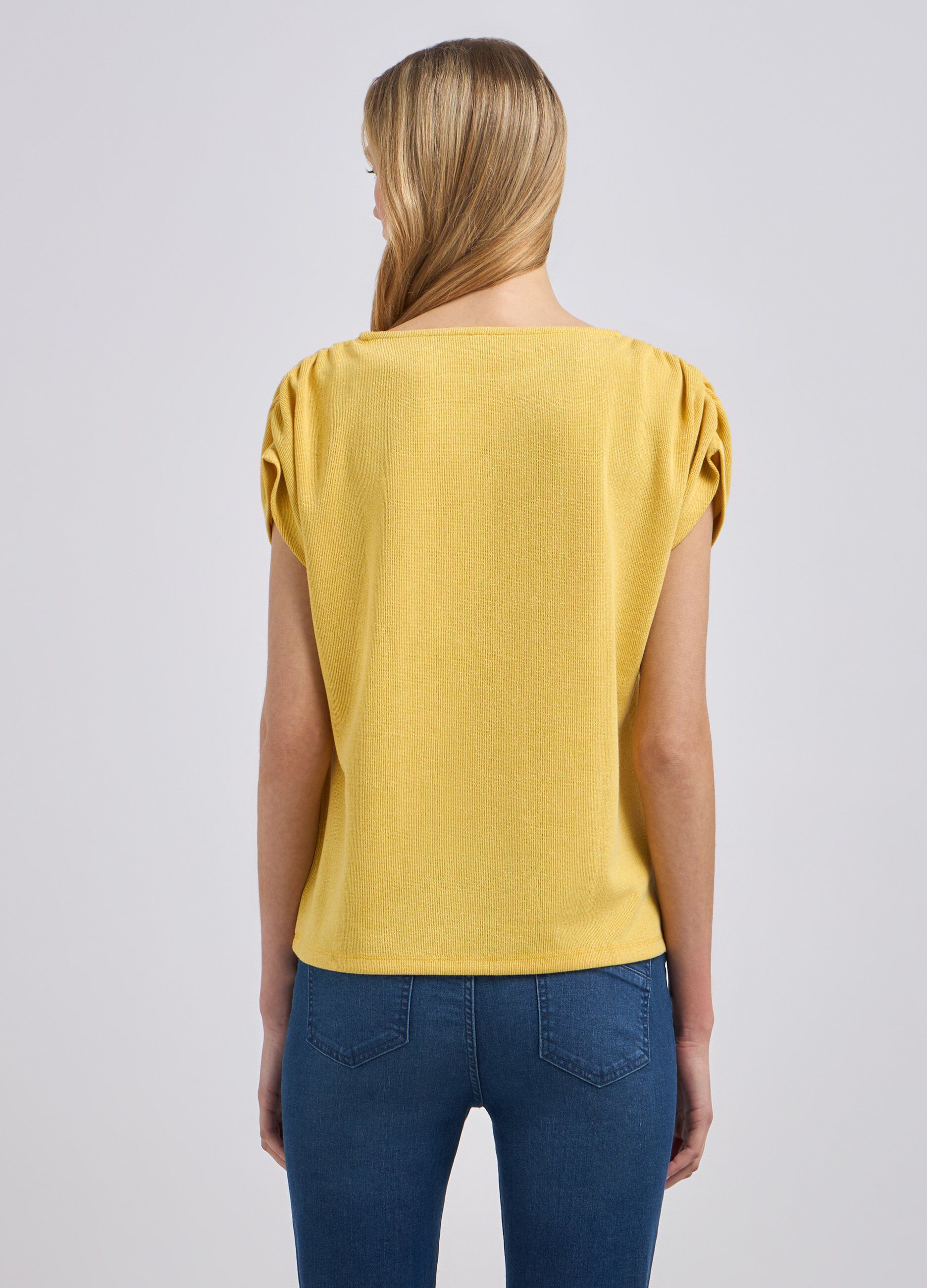 T-shirt in misto viscosa con filo lurex donna_1