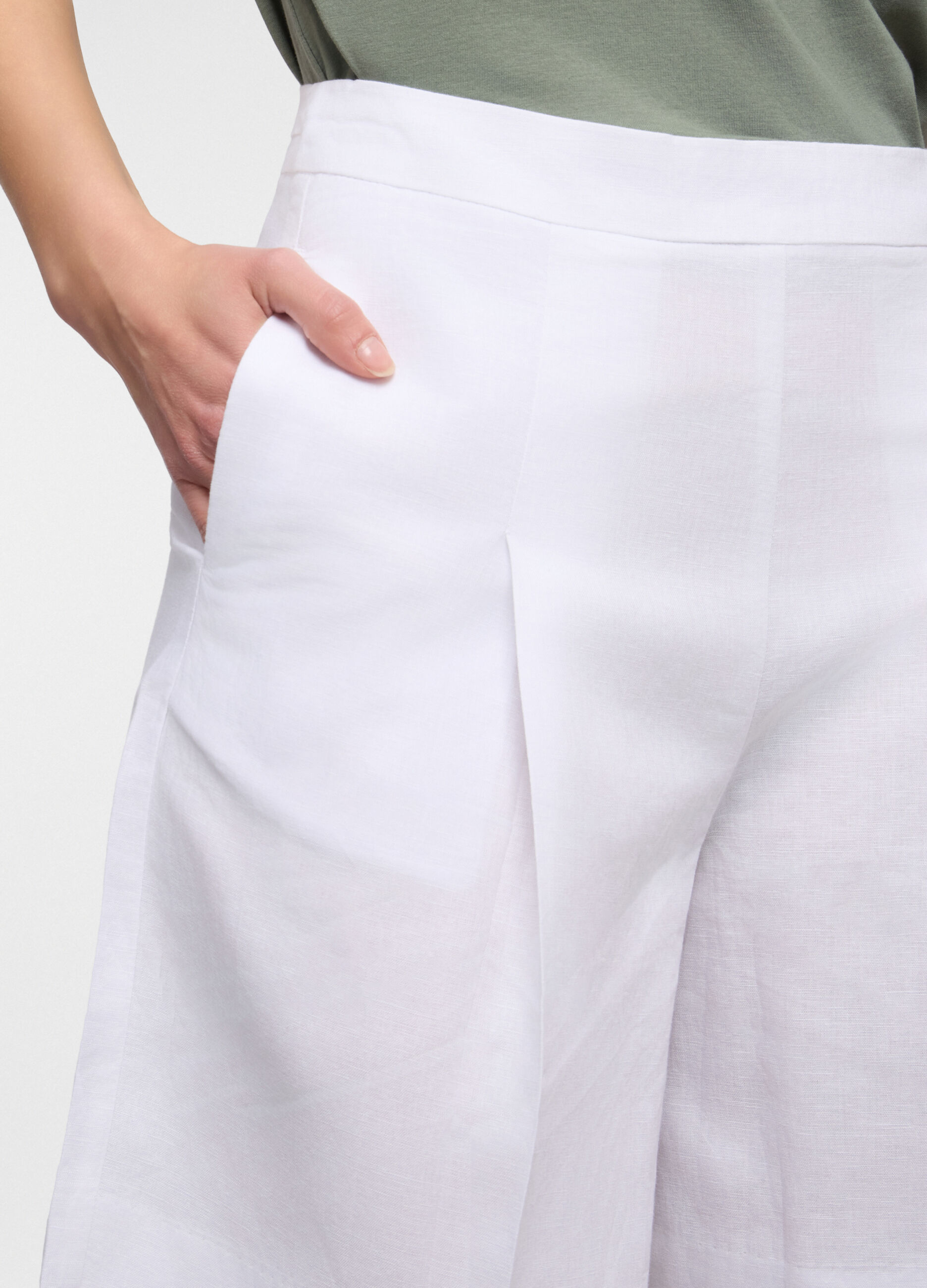 Bermuda fit regular misto lino donna_2