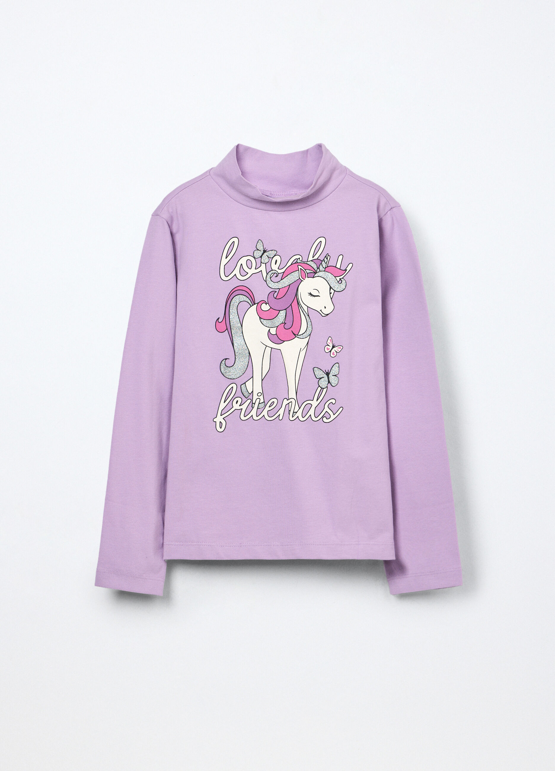 Lupetto in jersey di cotone stretch bambina_0