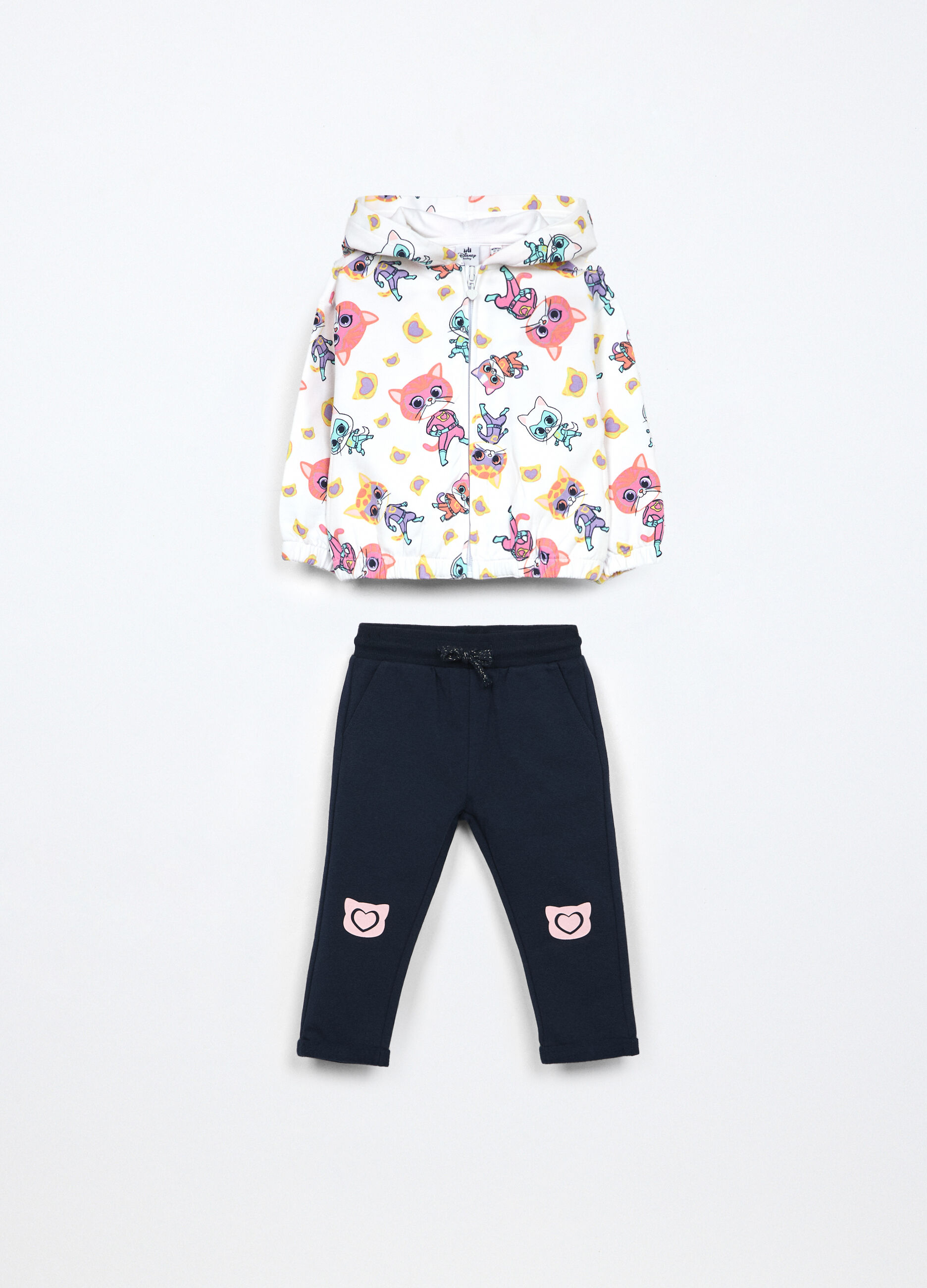 Jogging set in french terry di cotone stretch neonata_0