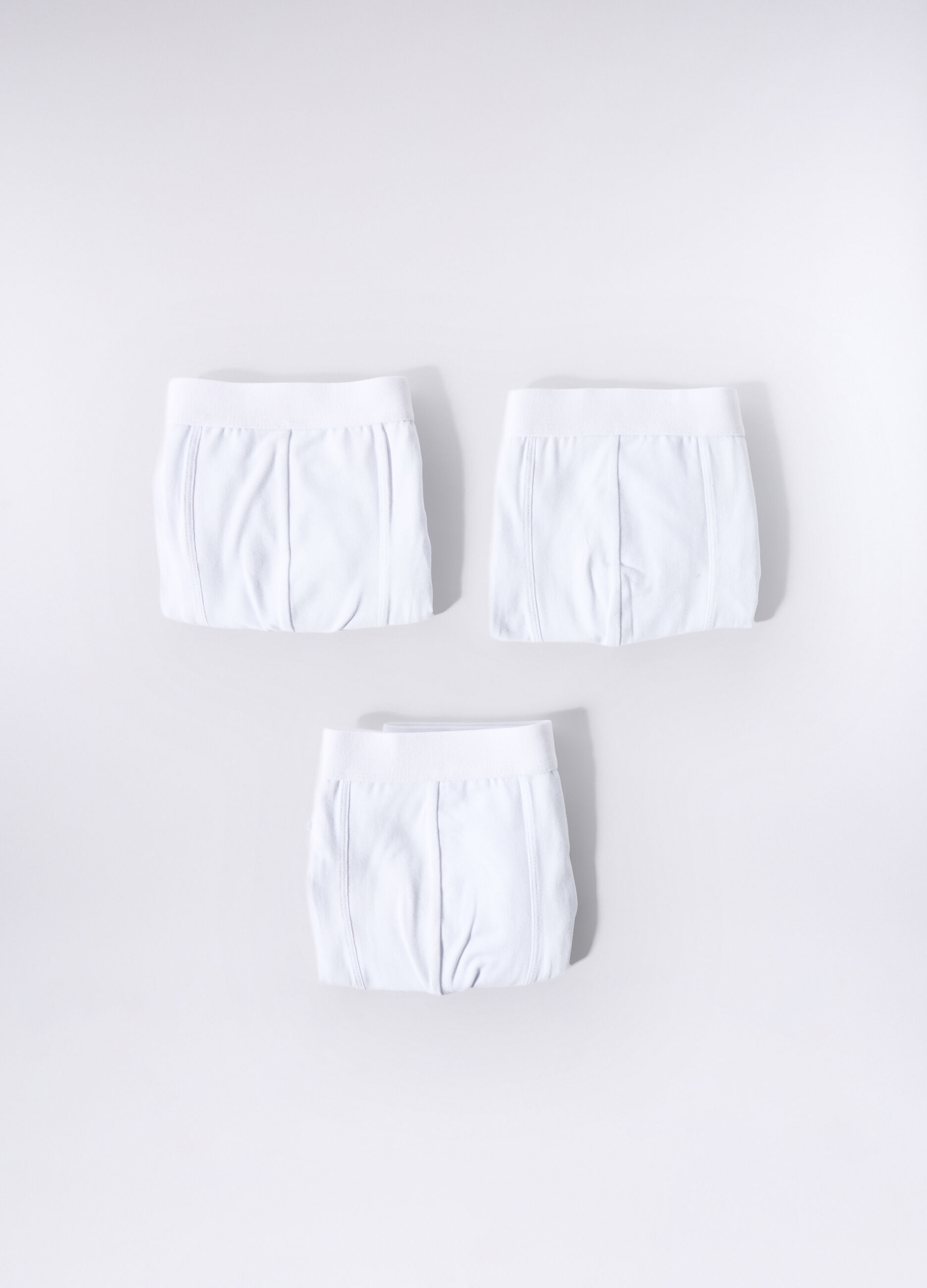 3 pack boxer tinta unita in cotone stretch uomo