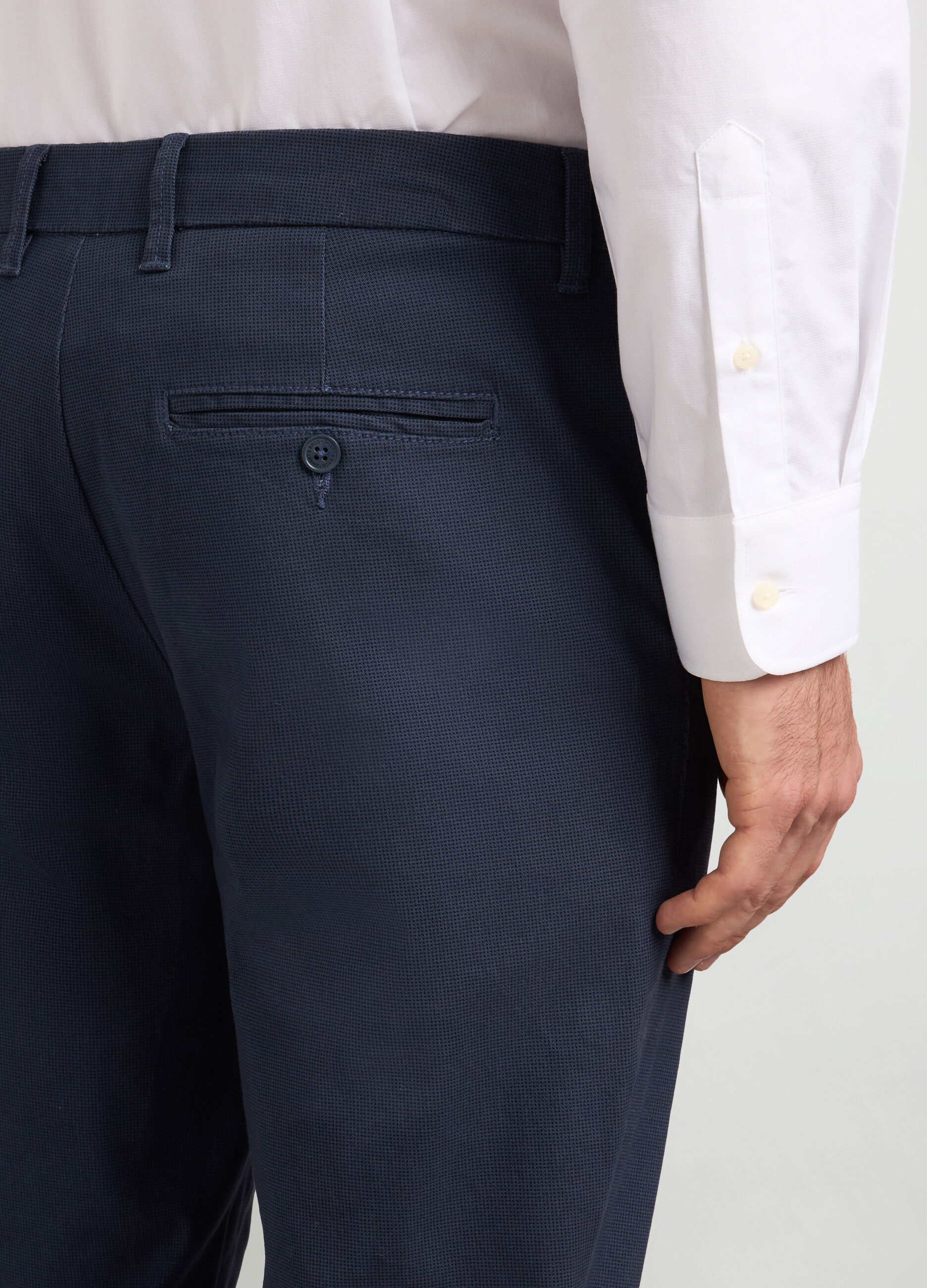 Pantaloni chino slim fit in cotone stretch uomo_2