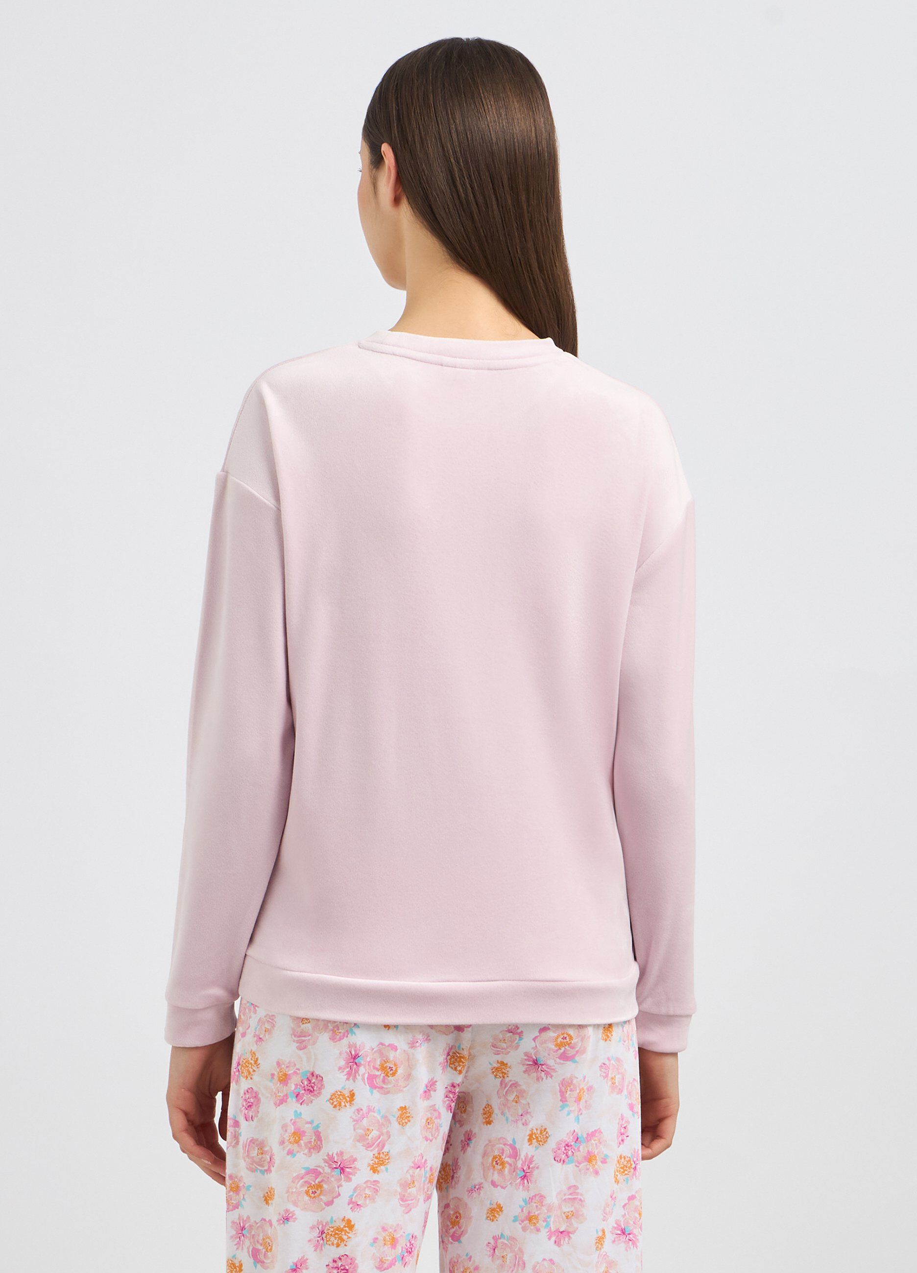 Top pigiama lungo in micro fleece donna_1