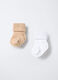 Pack 2 calze corte in costina di puro cotone neonata_1