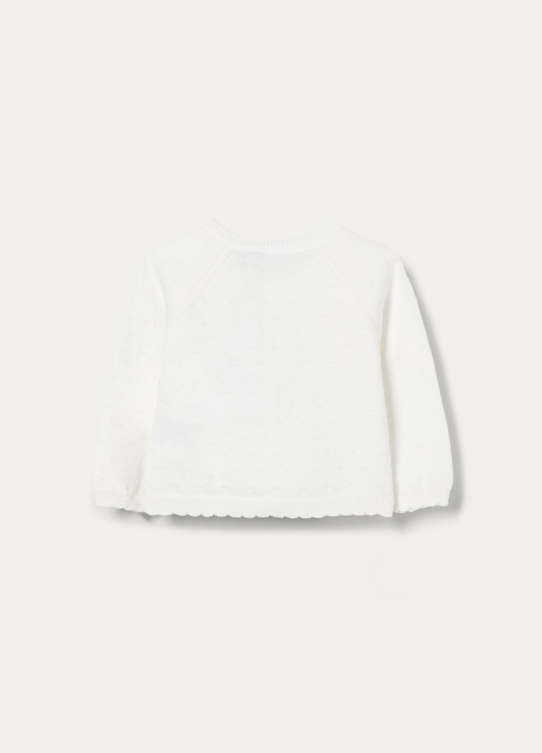 Cardigan tricot in puro cotone neonata_1