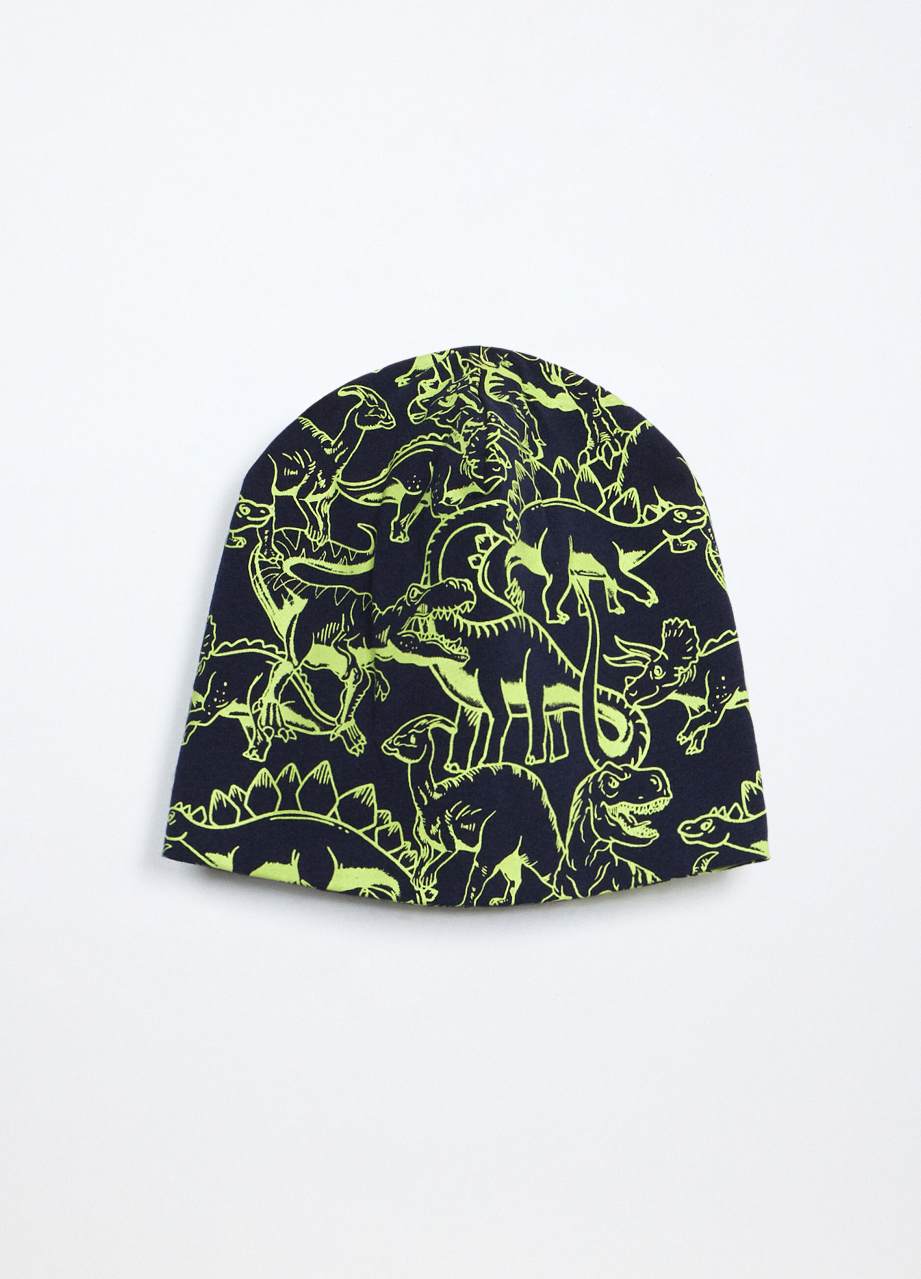Berretto in cotone stretch con stampa_1