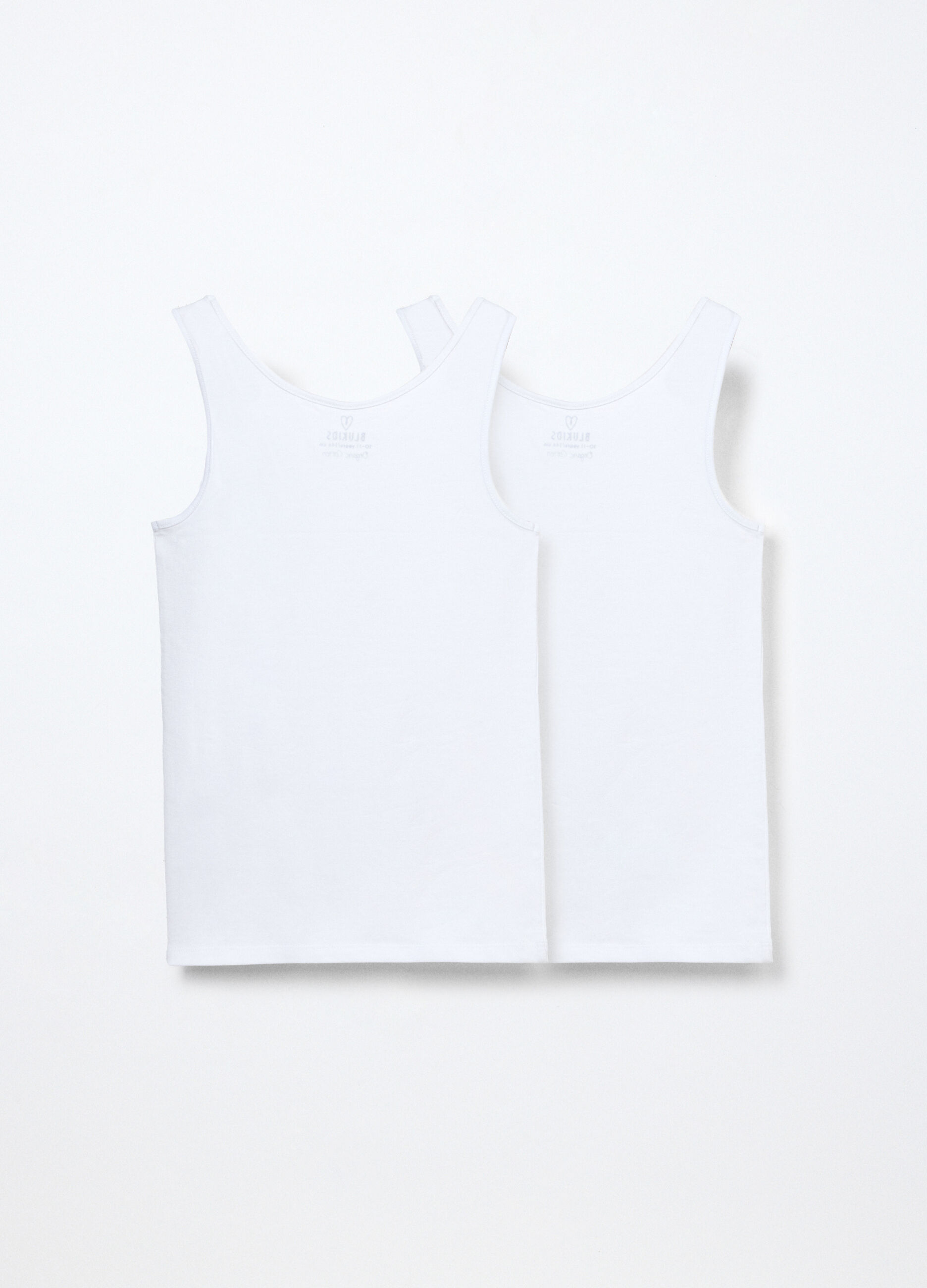 Pack 2 canotte in jersey di cotone stretch ragazza_1