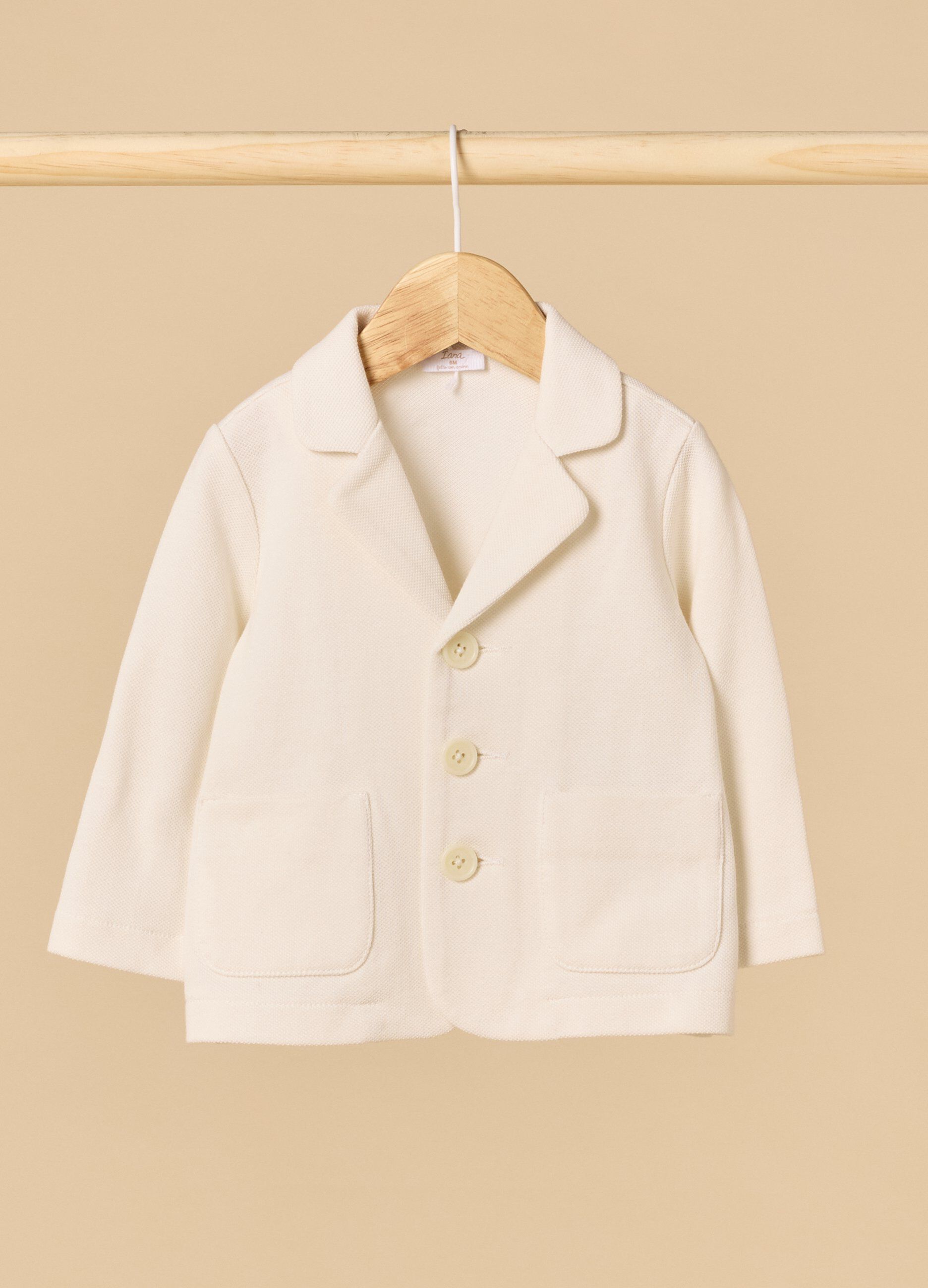 Blazer IANA in puro cotone piquet neonato_0