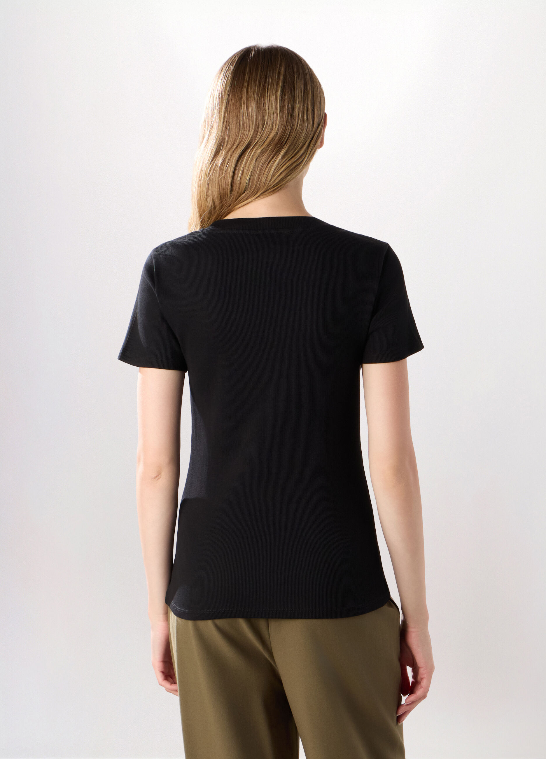 T-shirt in cotine di puro cotone donna_1