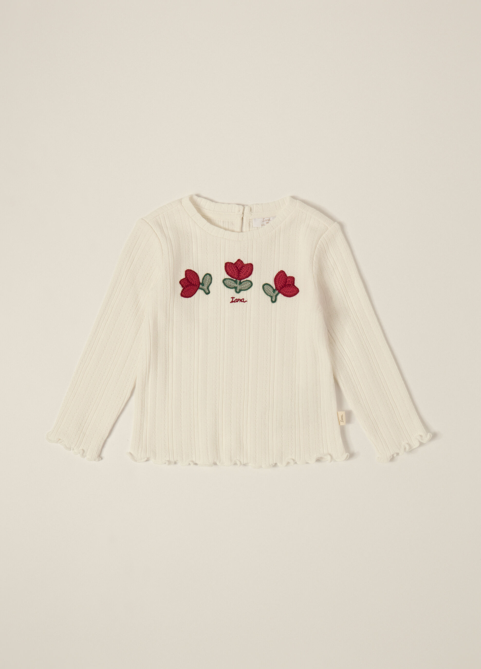 Maglia bianca a maniche lunghe per neonata_1