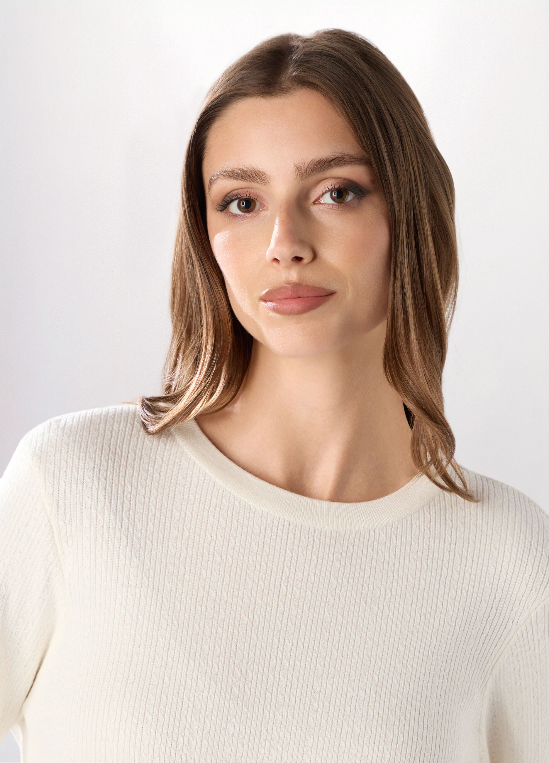 Tricot strutturato in misto viscosa donna_2