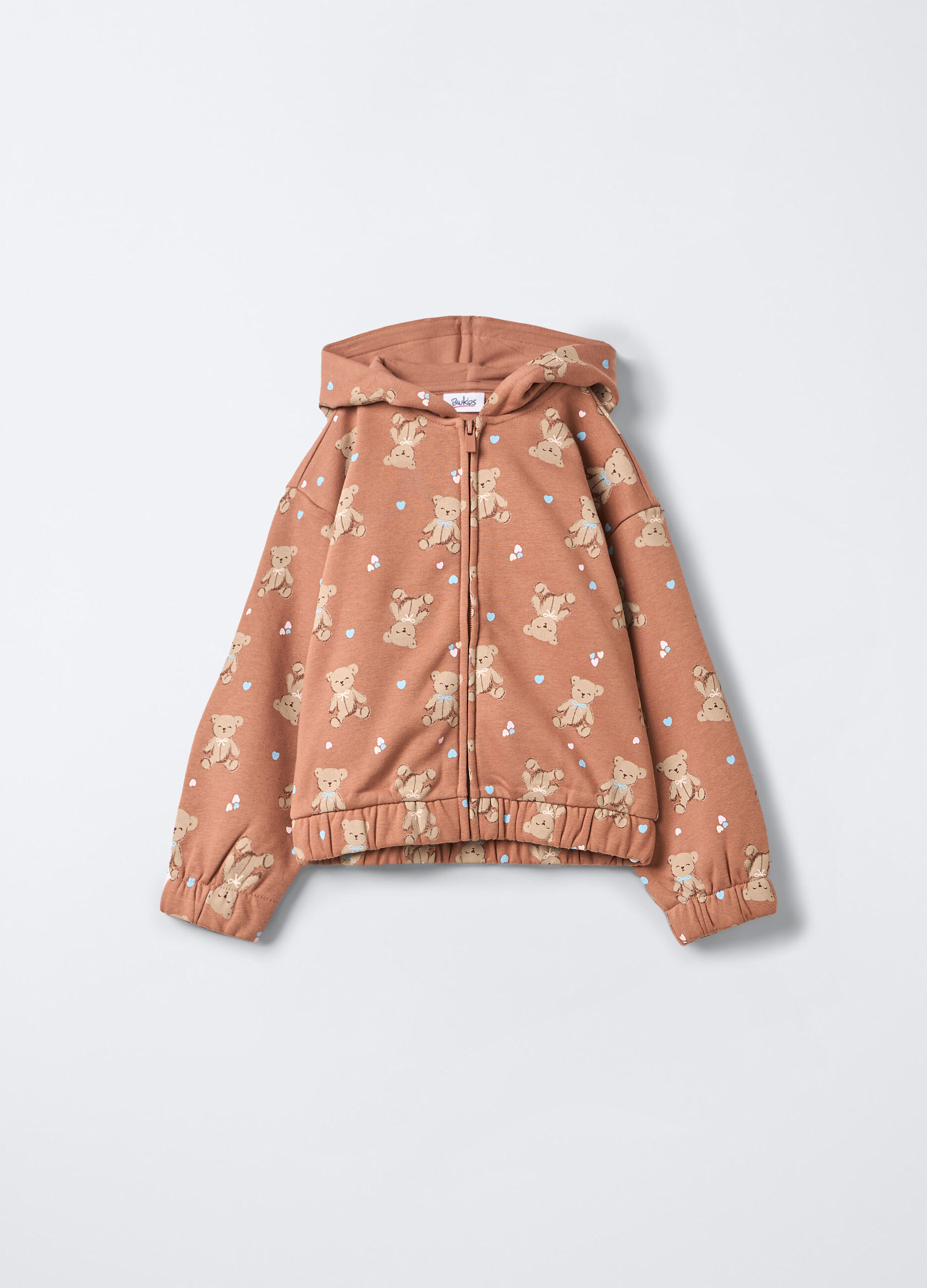 Felpa in misto cotone garzato bambina_0