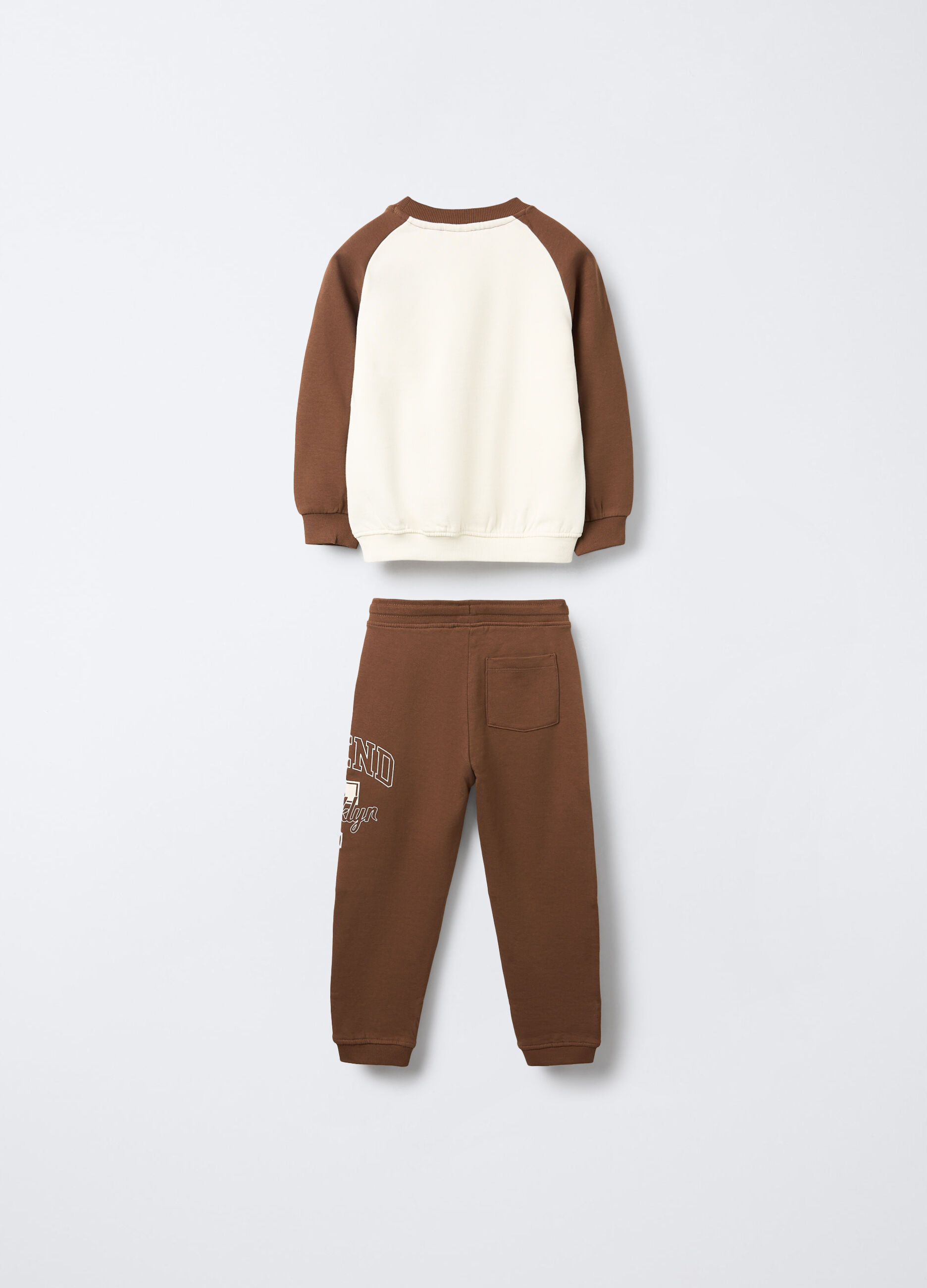 Jogging set in puro cotone garzato bambino_1