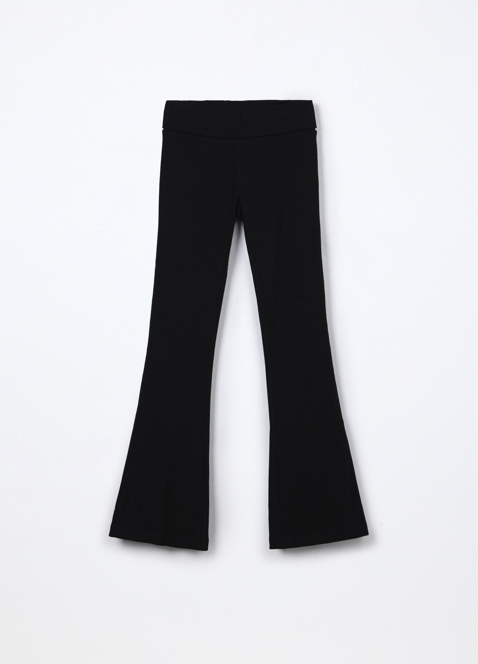 Leggings flare fit in jersey di cotone stretch ragazza_0