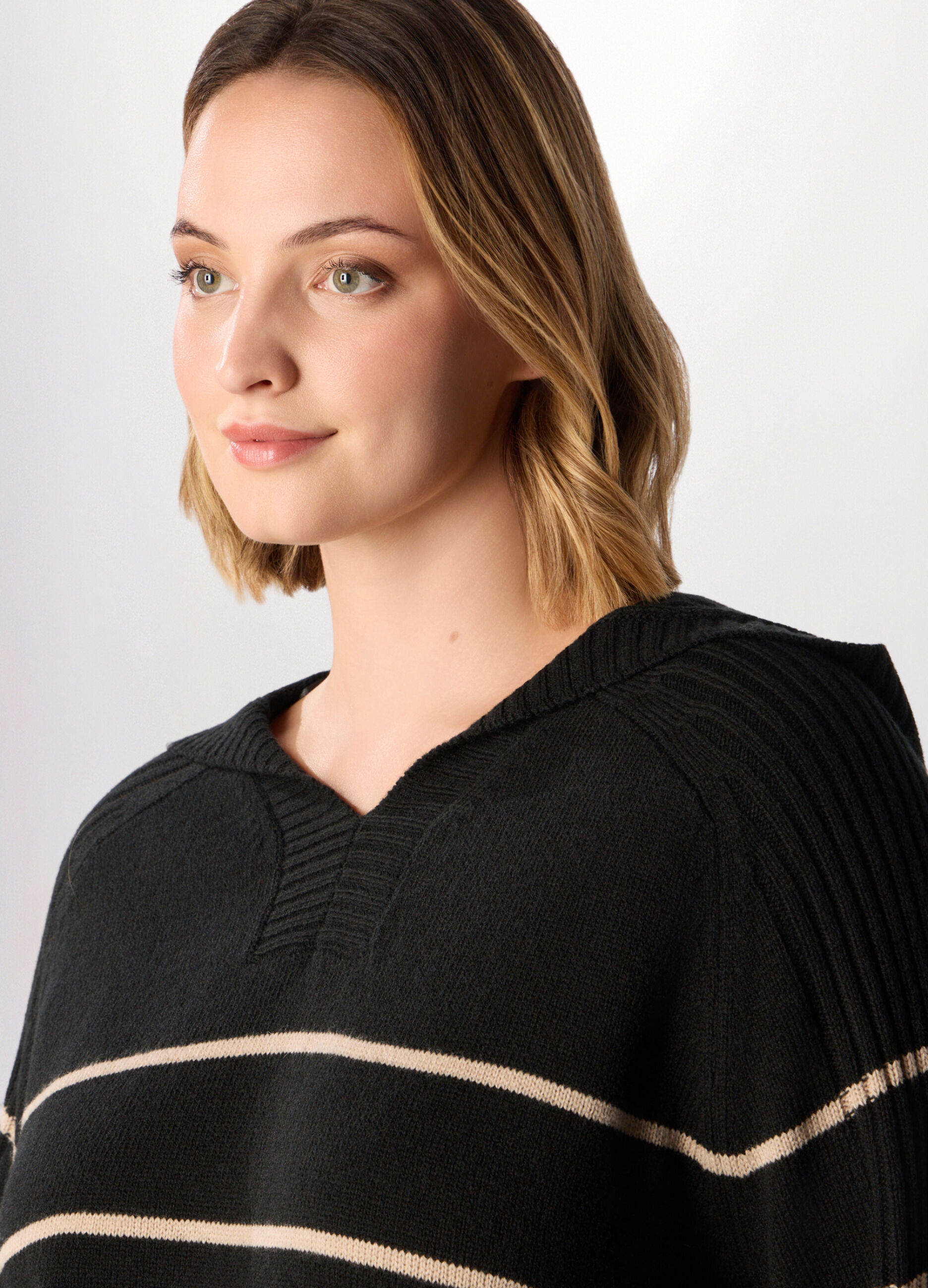 Tricot misto lana a righe donna curvy_2