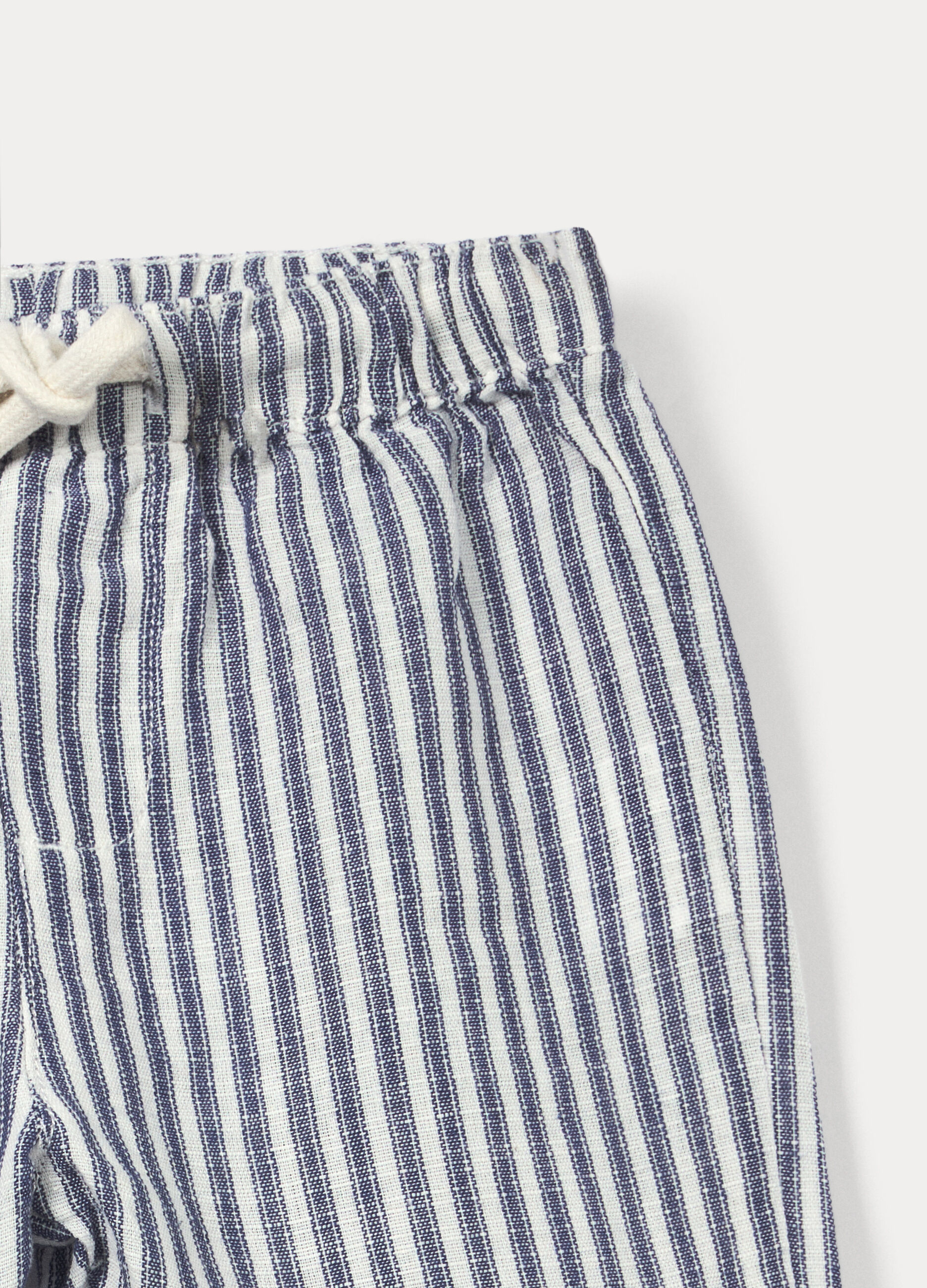 Pantaloni a righe misto lino bimbo_2