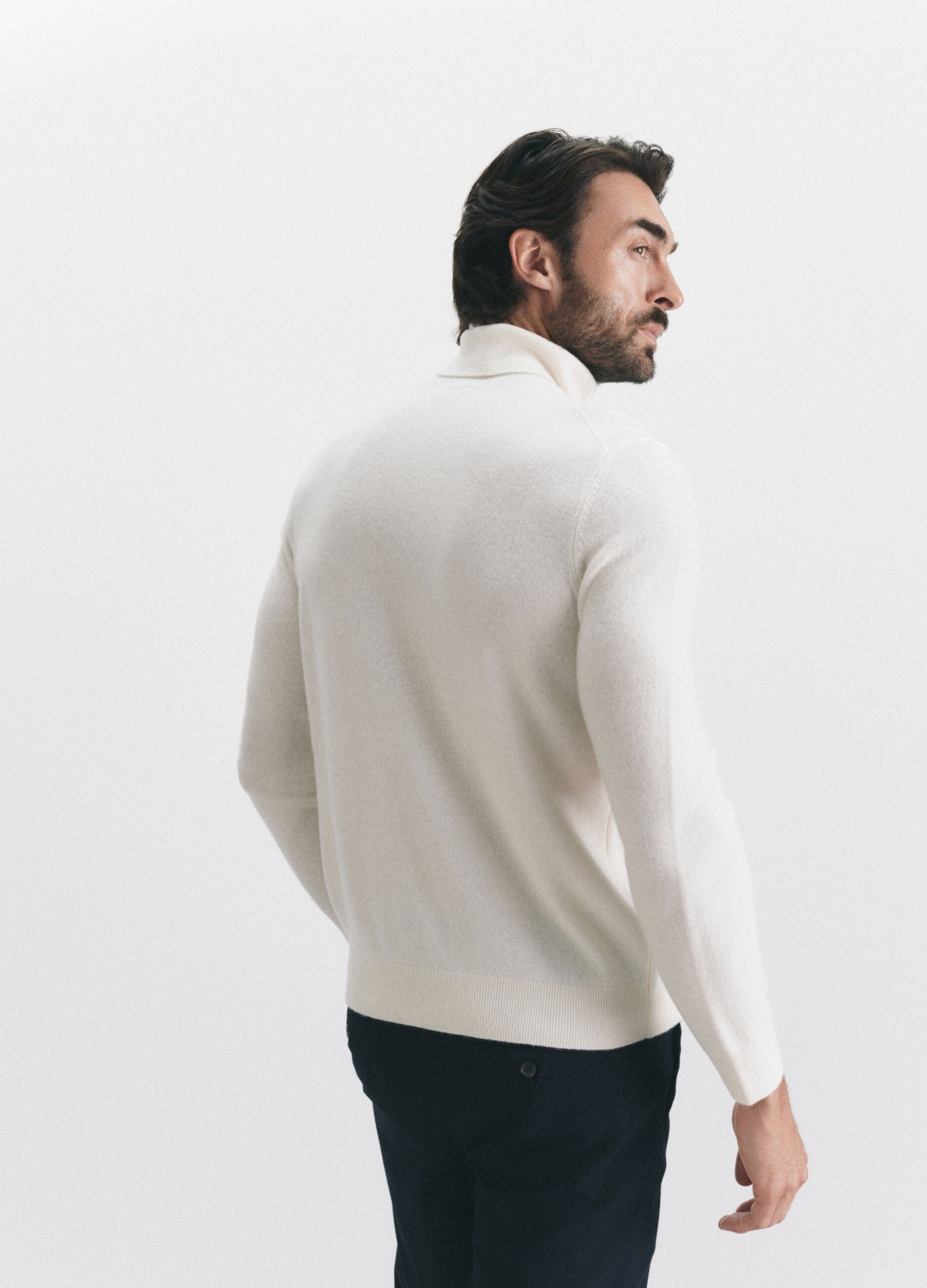 Maglione dolcevita in cashmere uomo