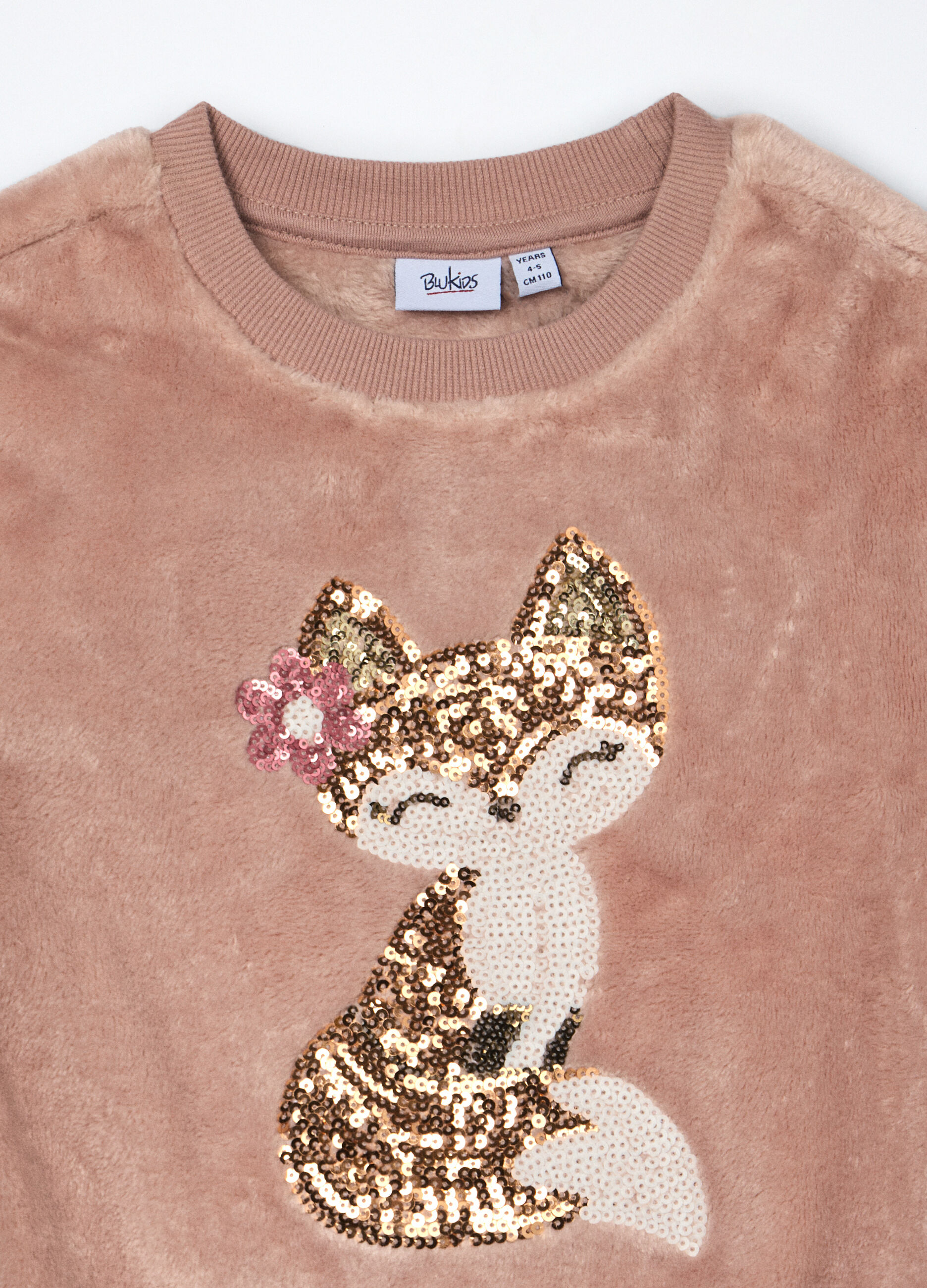 Felpa in pile con paillettes bambina_2