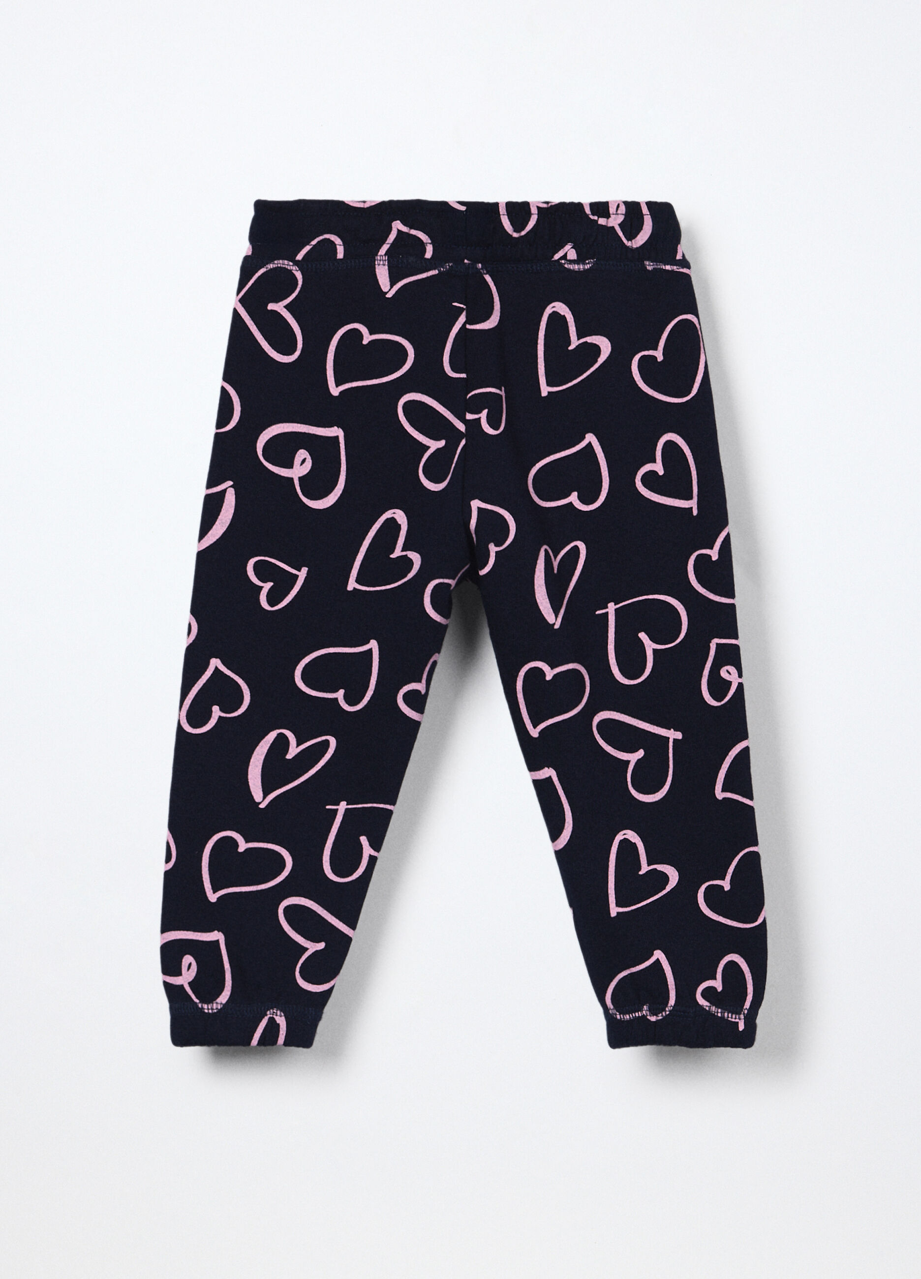 Jogger in french terry di puro cotone neonata_1