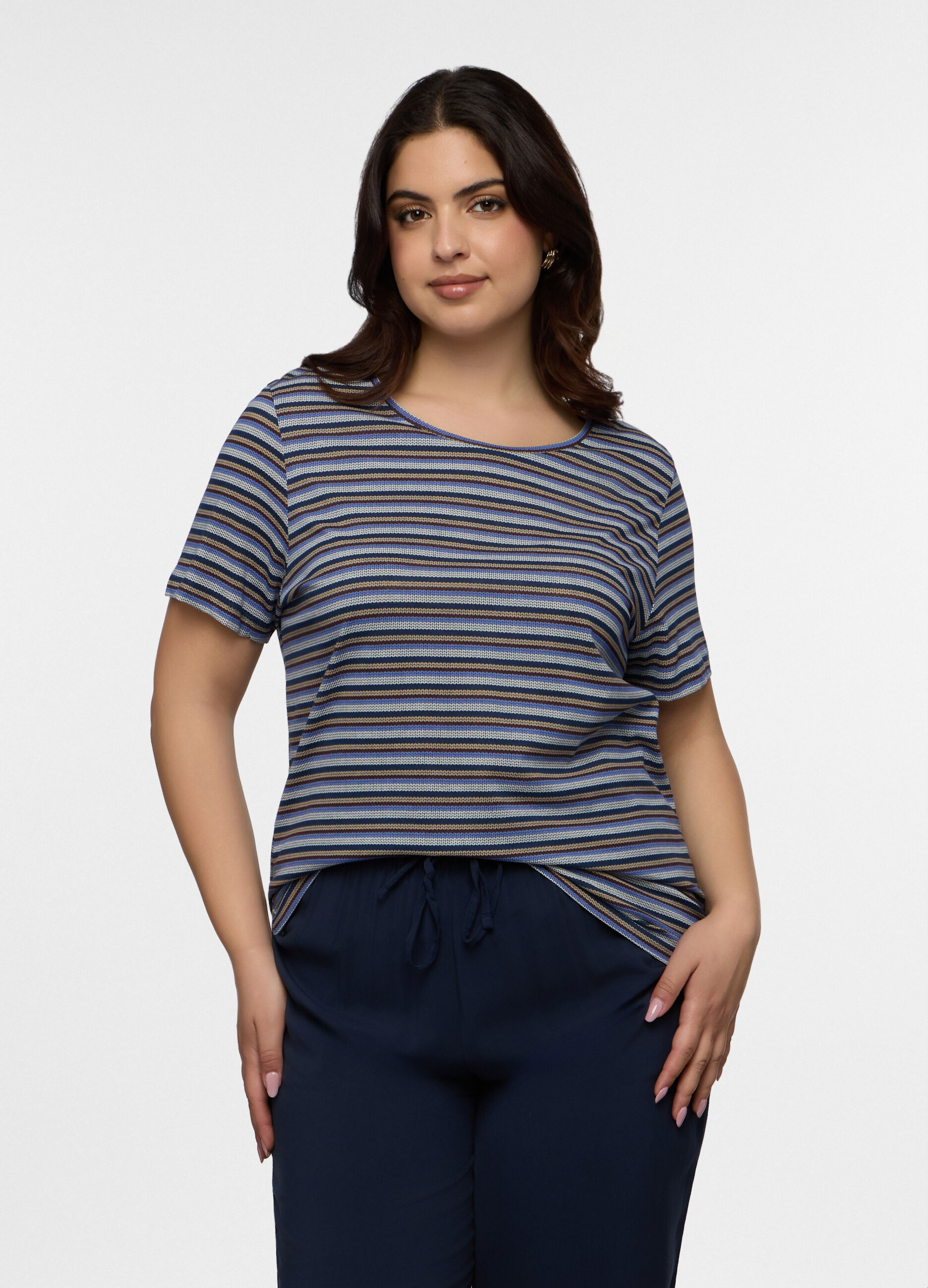 T-shirt girocollo donna curvy_0