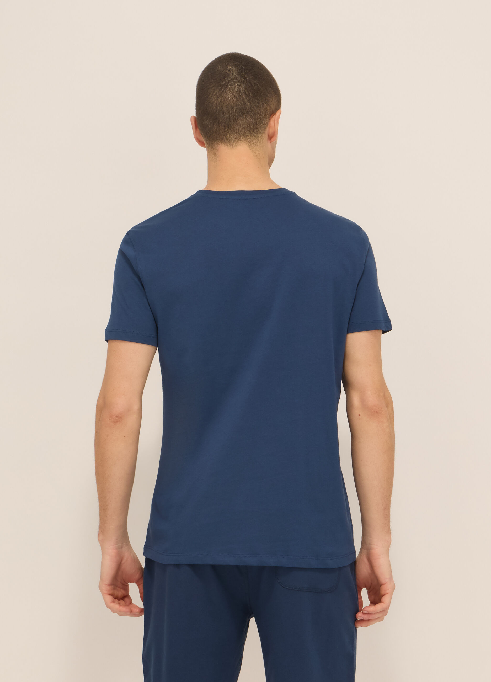 T-shirt girocollo in jersey di cotone uomo