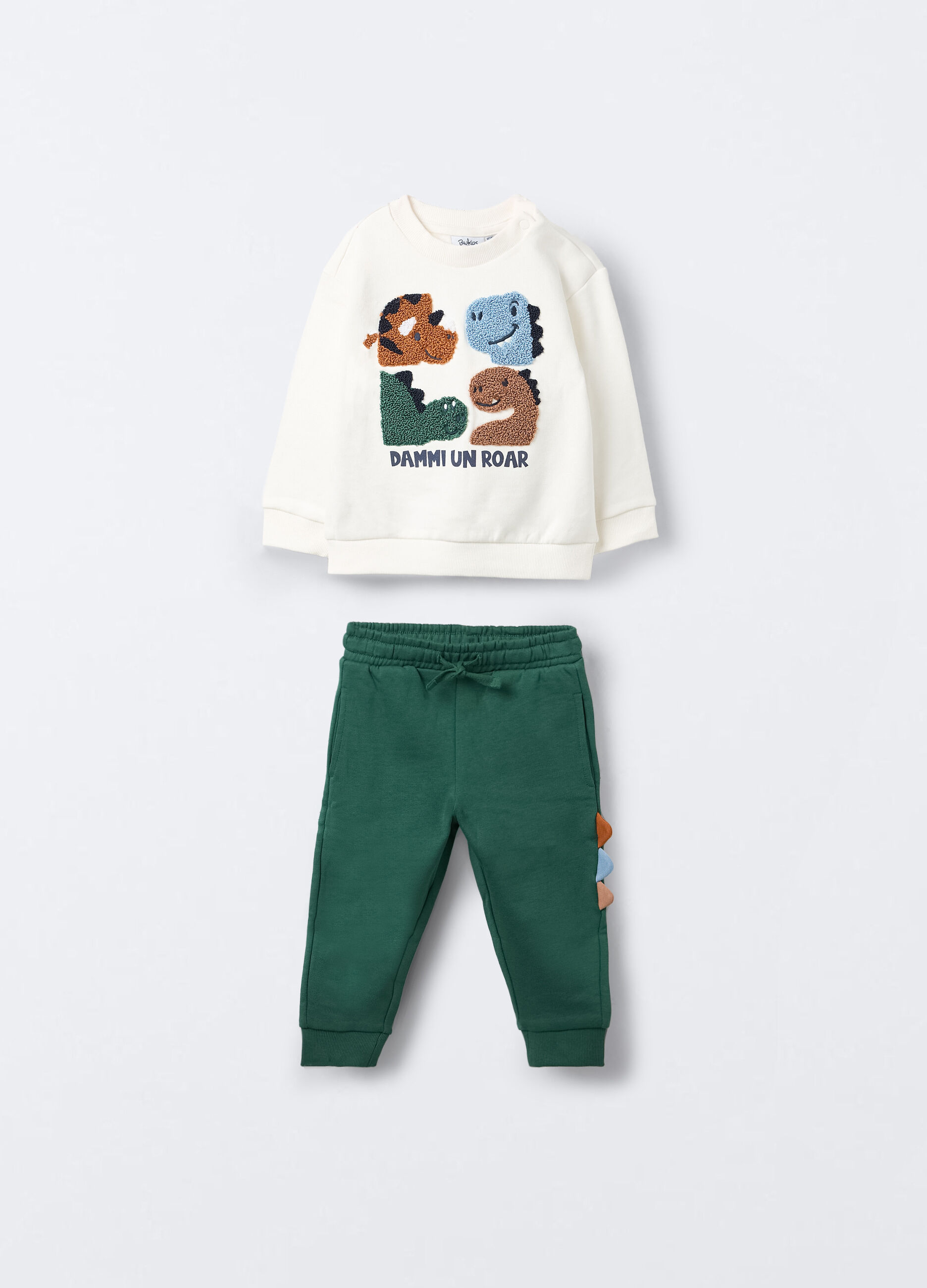 Jogging set in puro cotone garzato bimbo_0