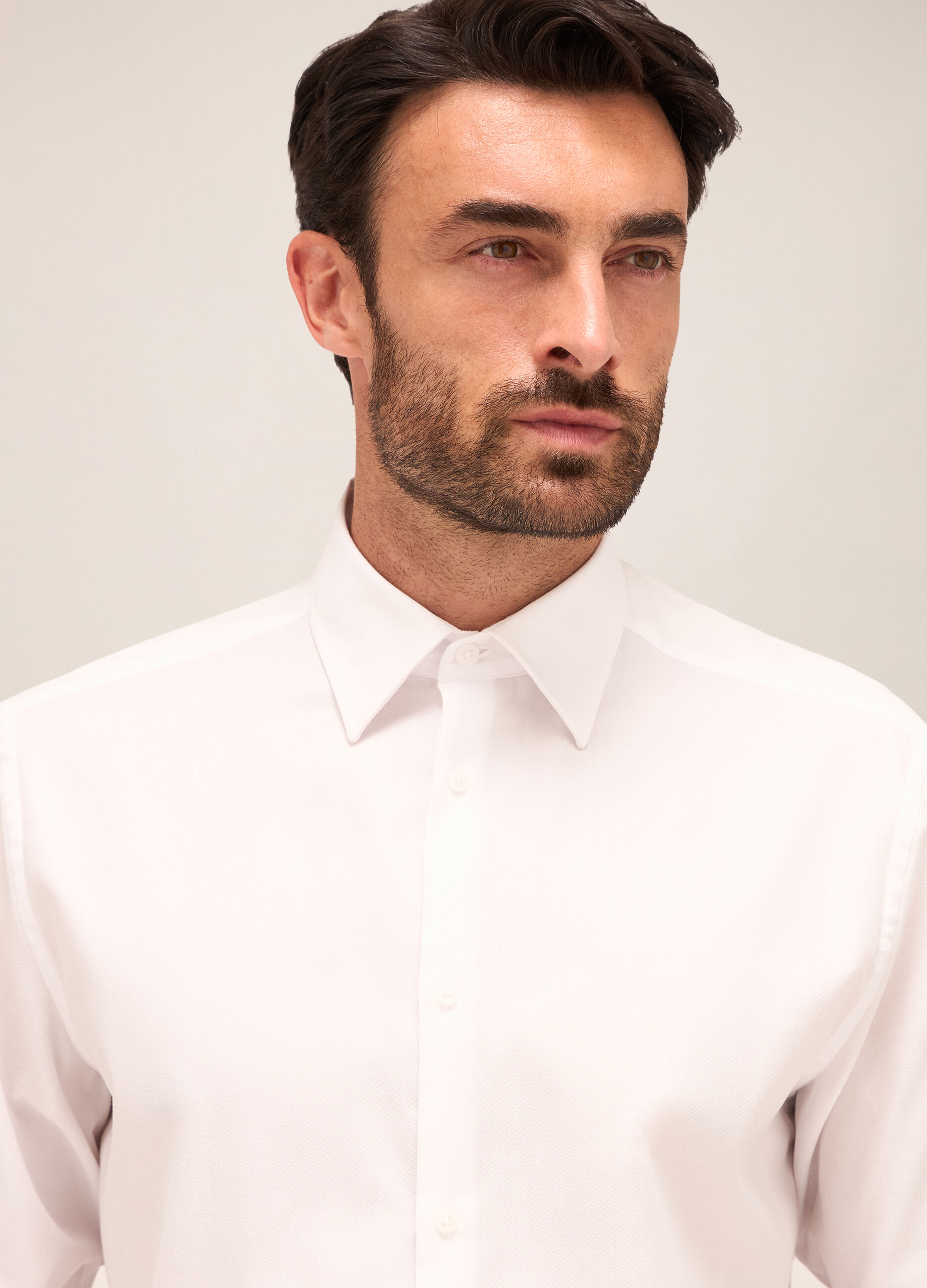 Camicia regular fit colletto italiano in cotone uomo_2