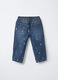 Pantaloni in denim misto cotone Balloon Fit bimba_1