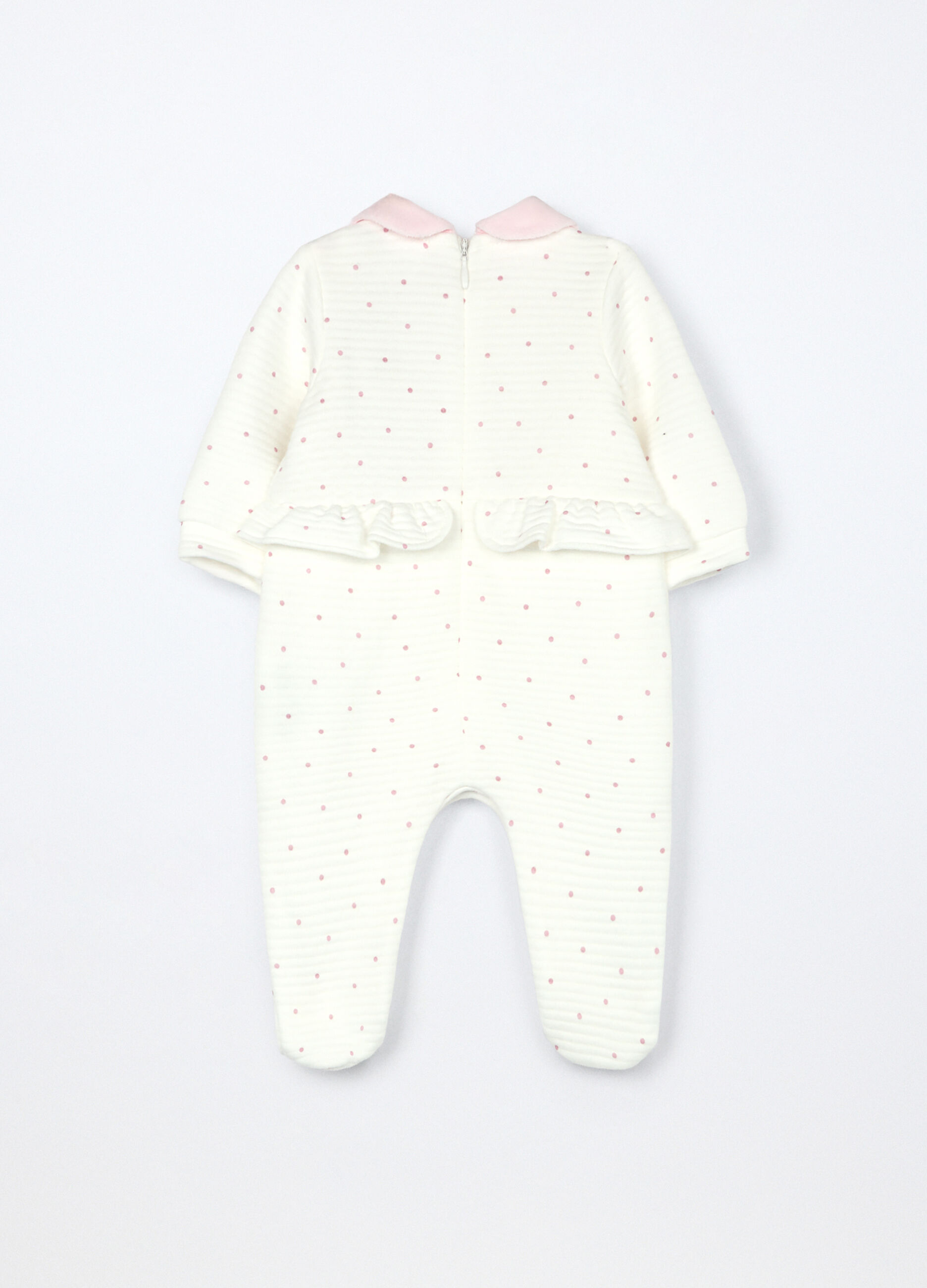 Tutina a pois misto cotone neonata_1