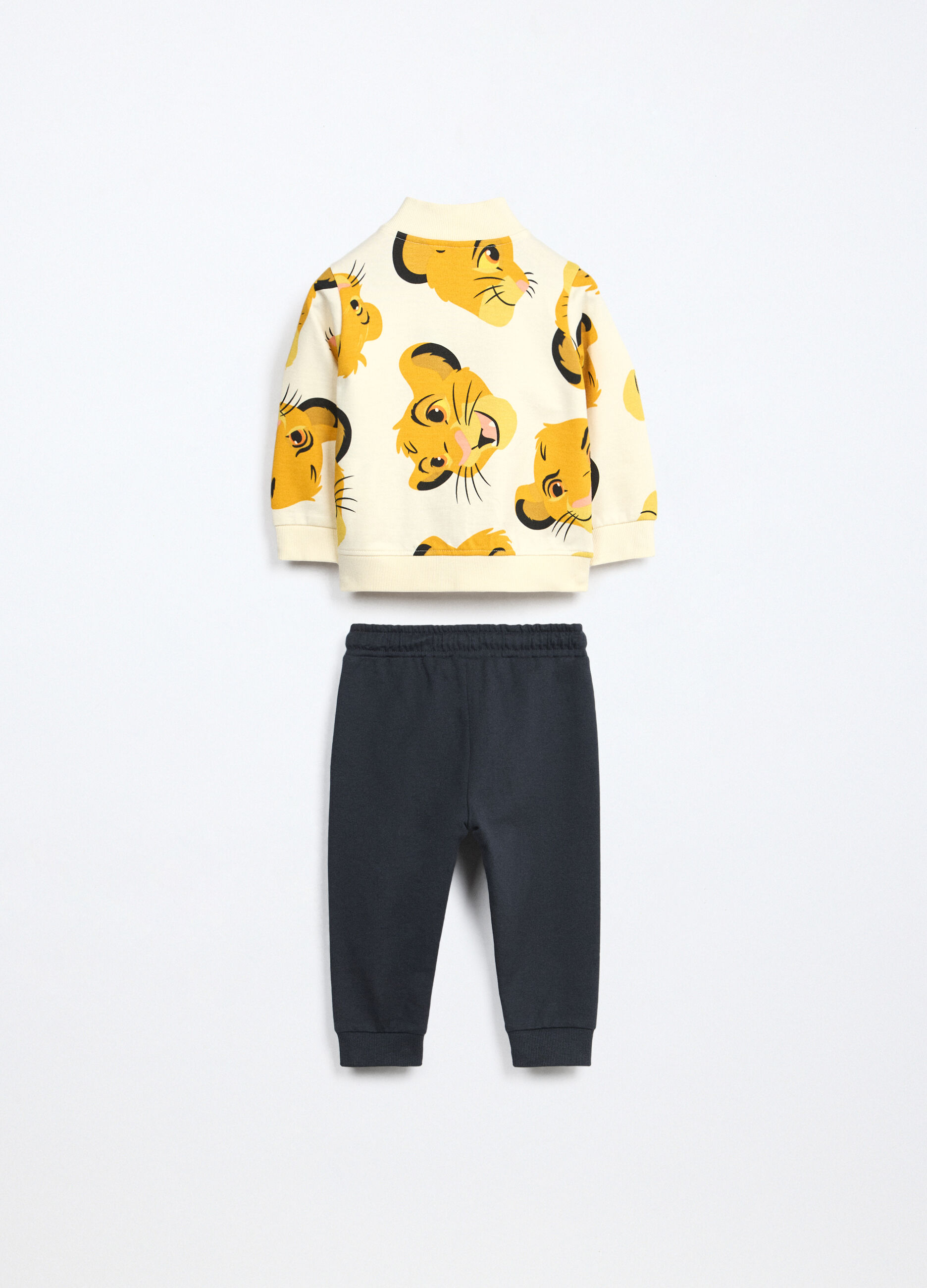 Jogging set in french terry di puro cotone neonato_1