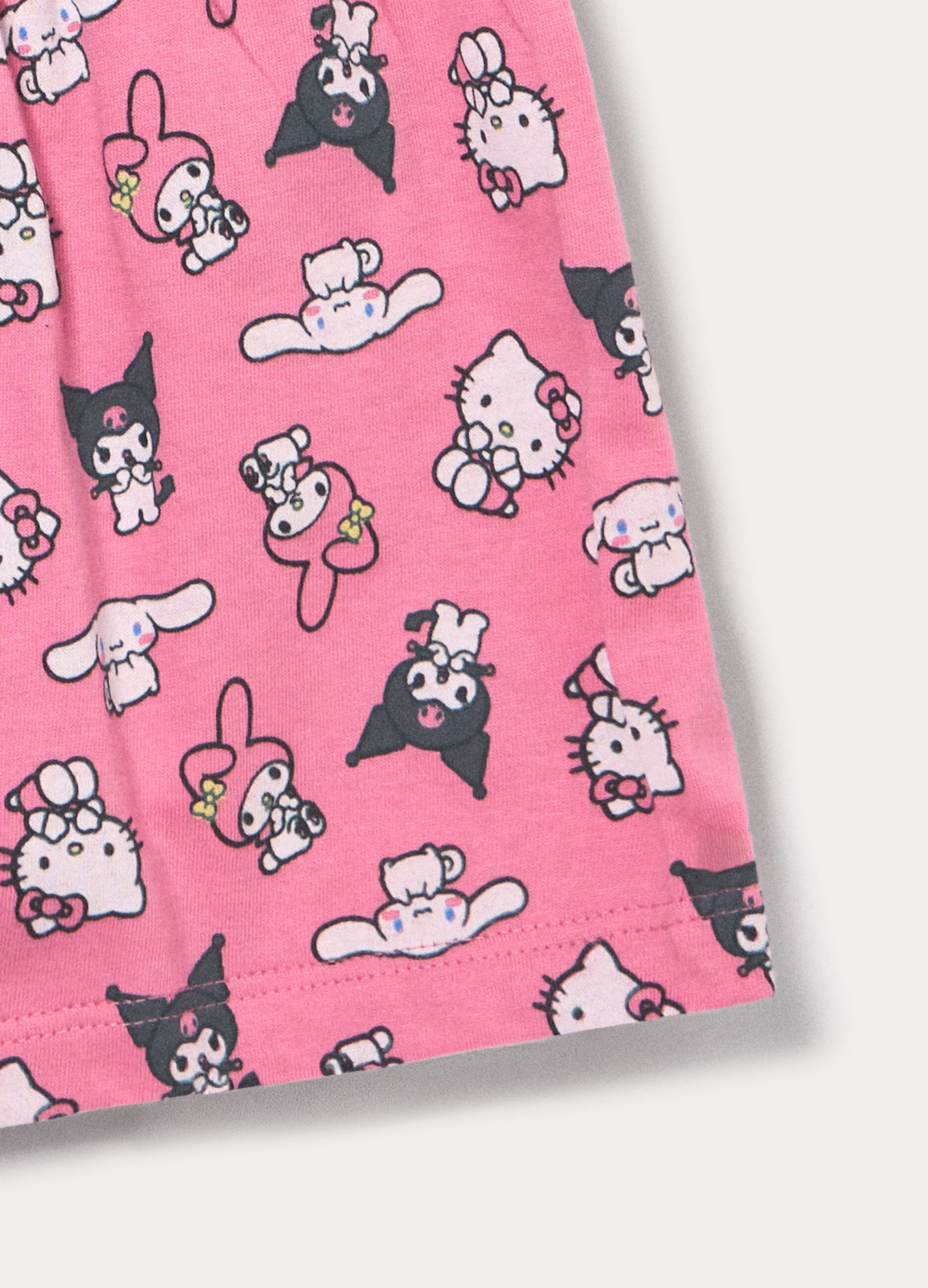 Set pigiama corto Hello Kitty in jersey di puro cotone bambina _2
