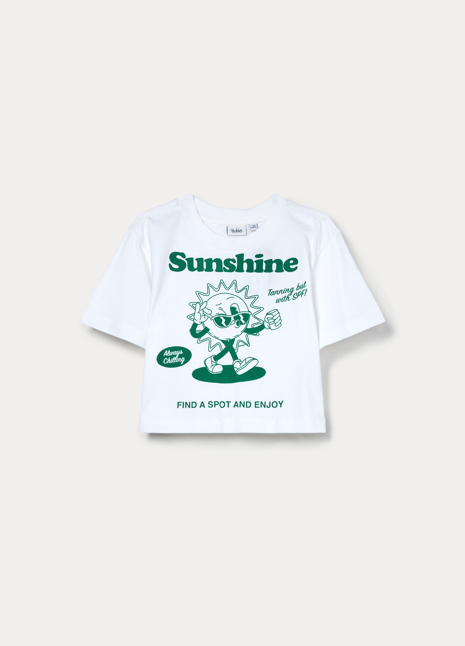 T-shirt in jersey di puro cotone ragazza_0