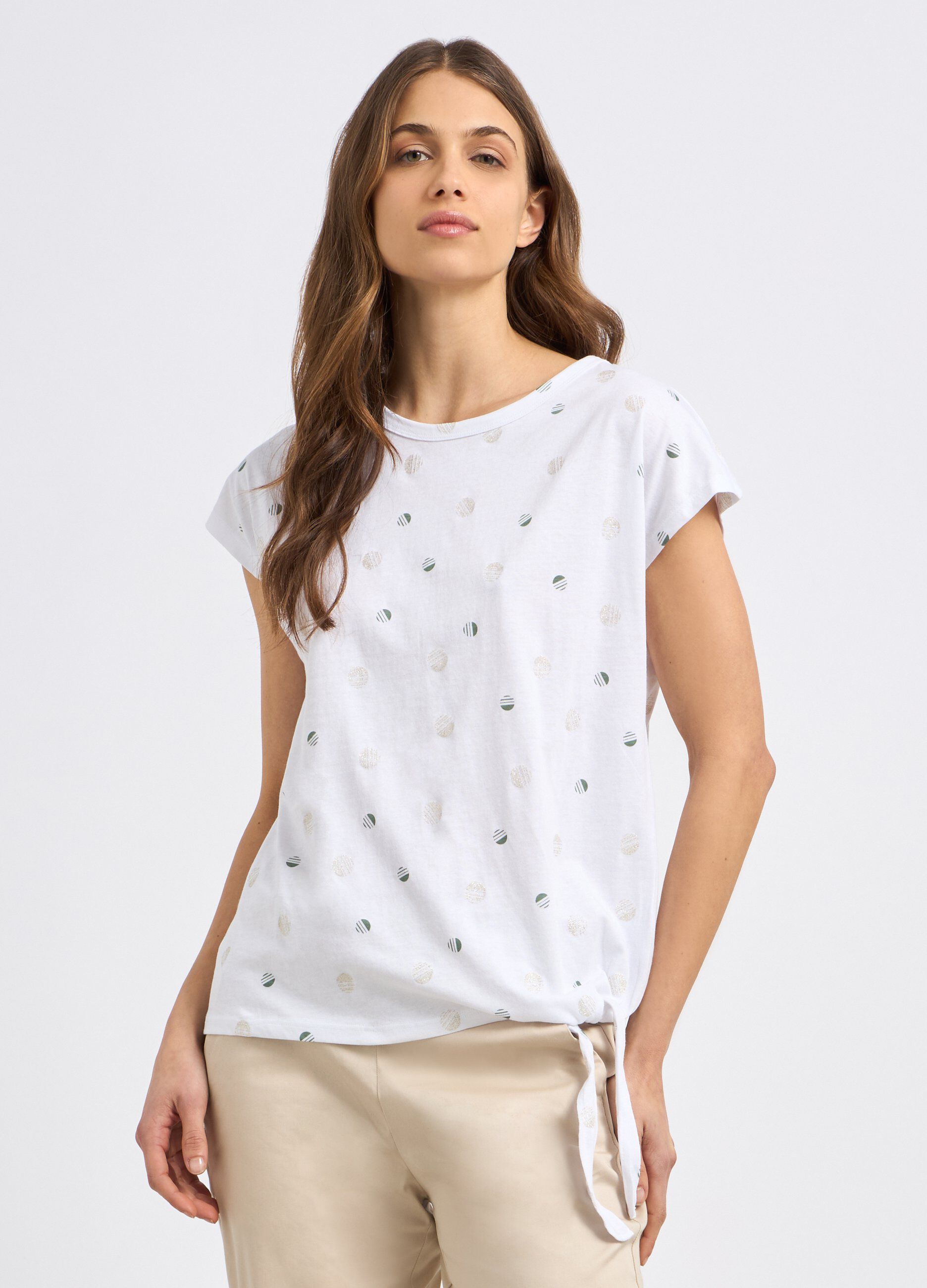 T-shirt in puro cotone donna_0