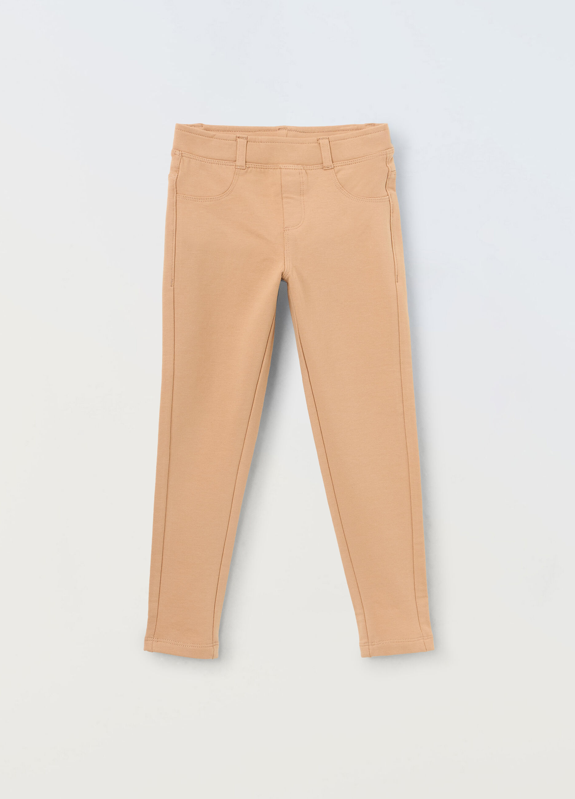 Treggings in french terry di cotone bambina_0