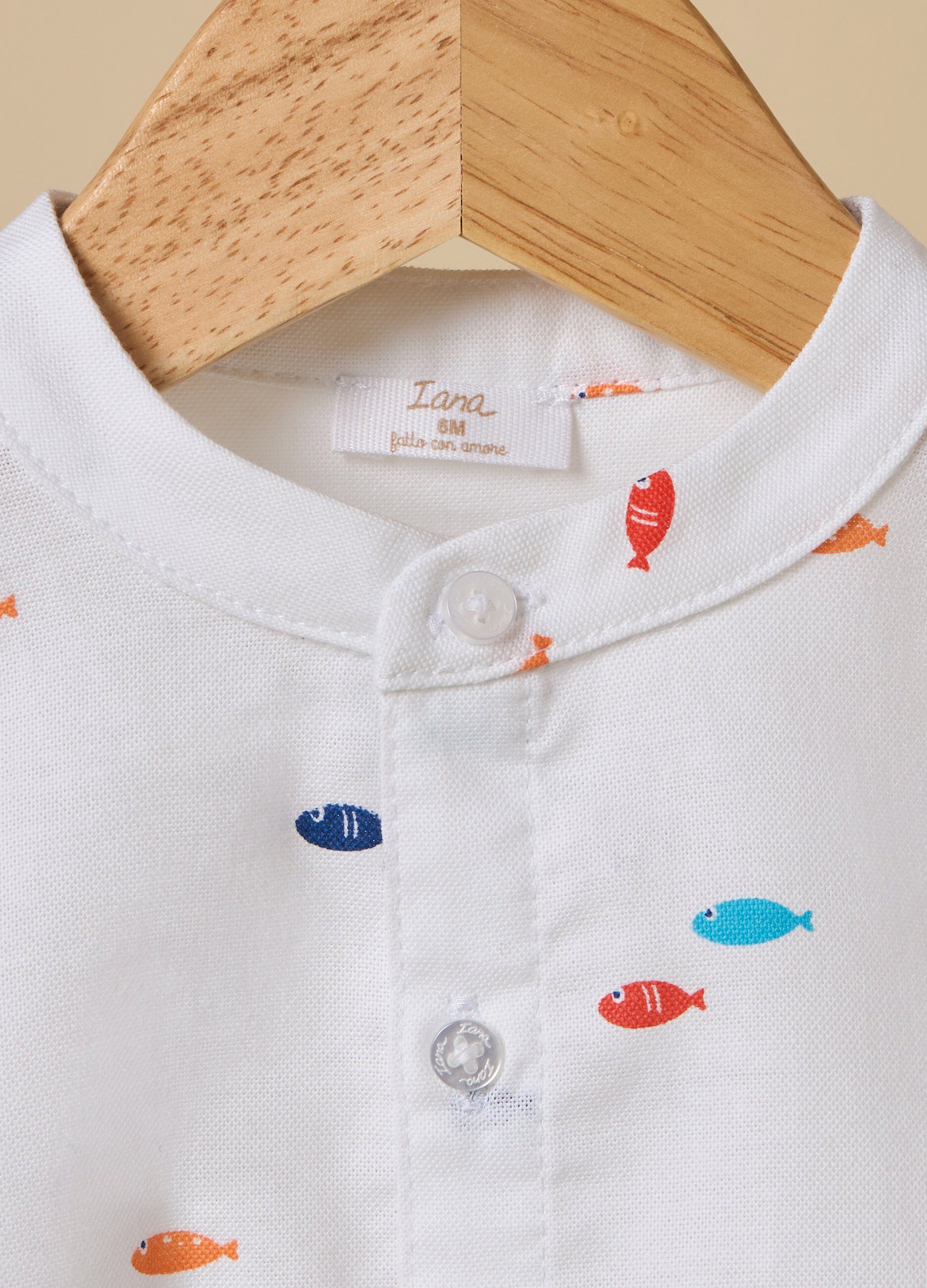 Camicia in cotone piquet