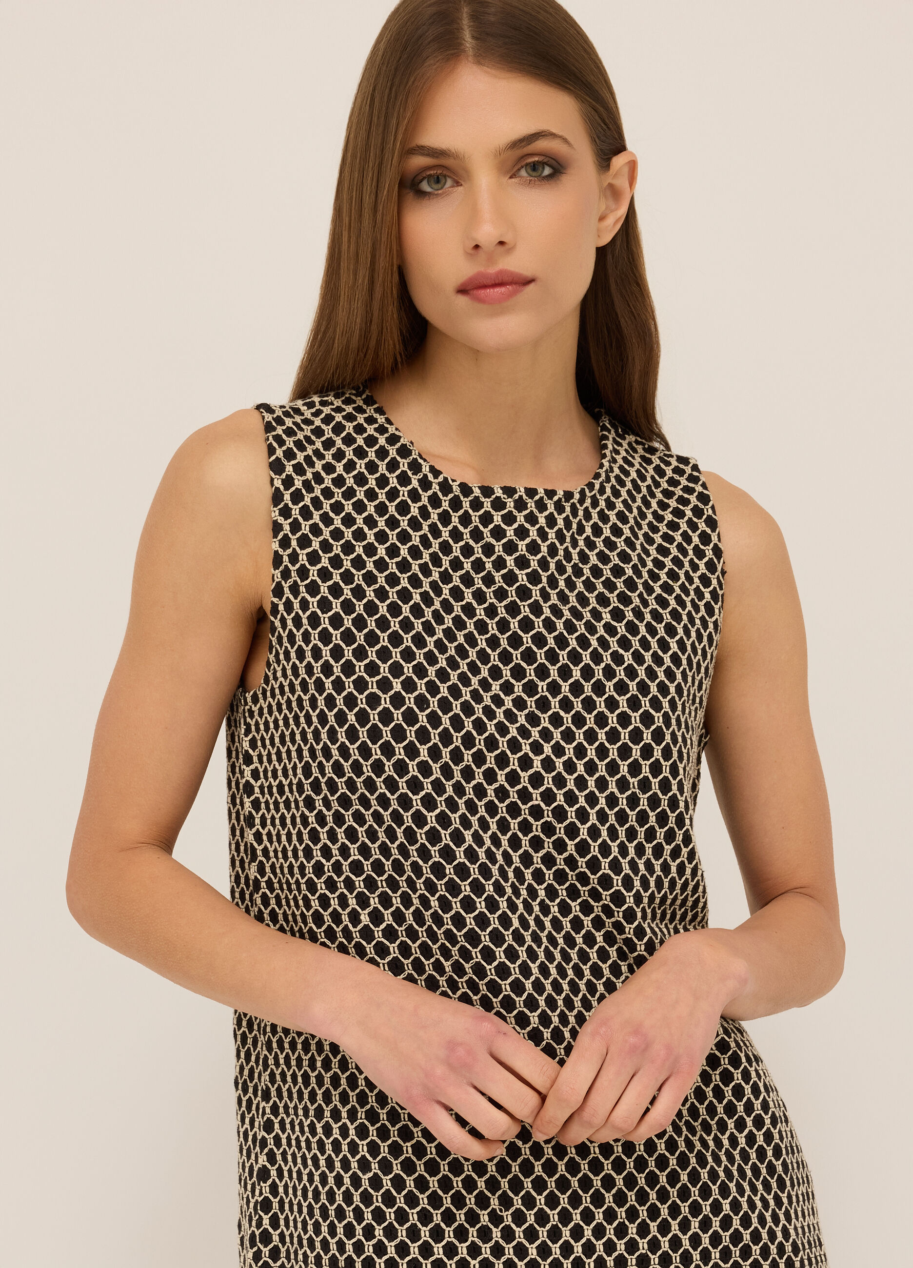 Abito corto in pizzo donna