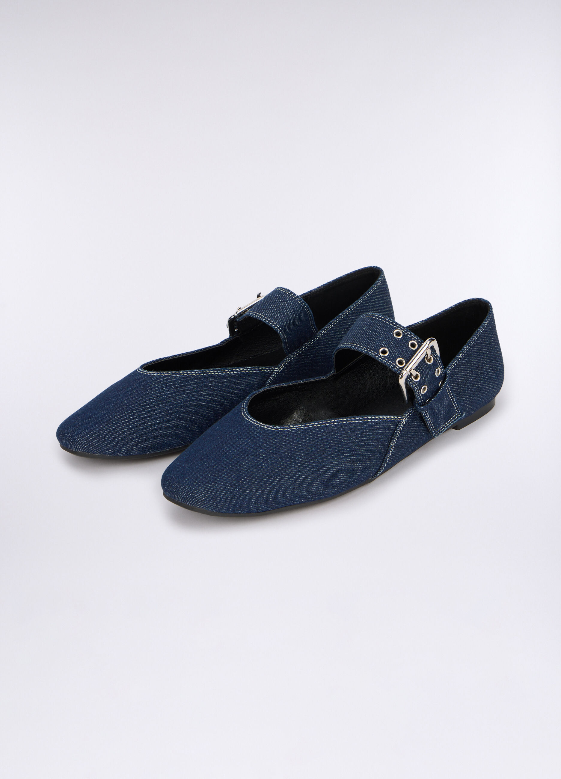Ballerine effetto denim donna