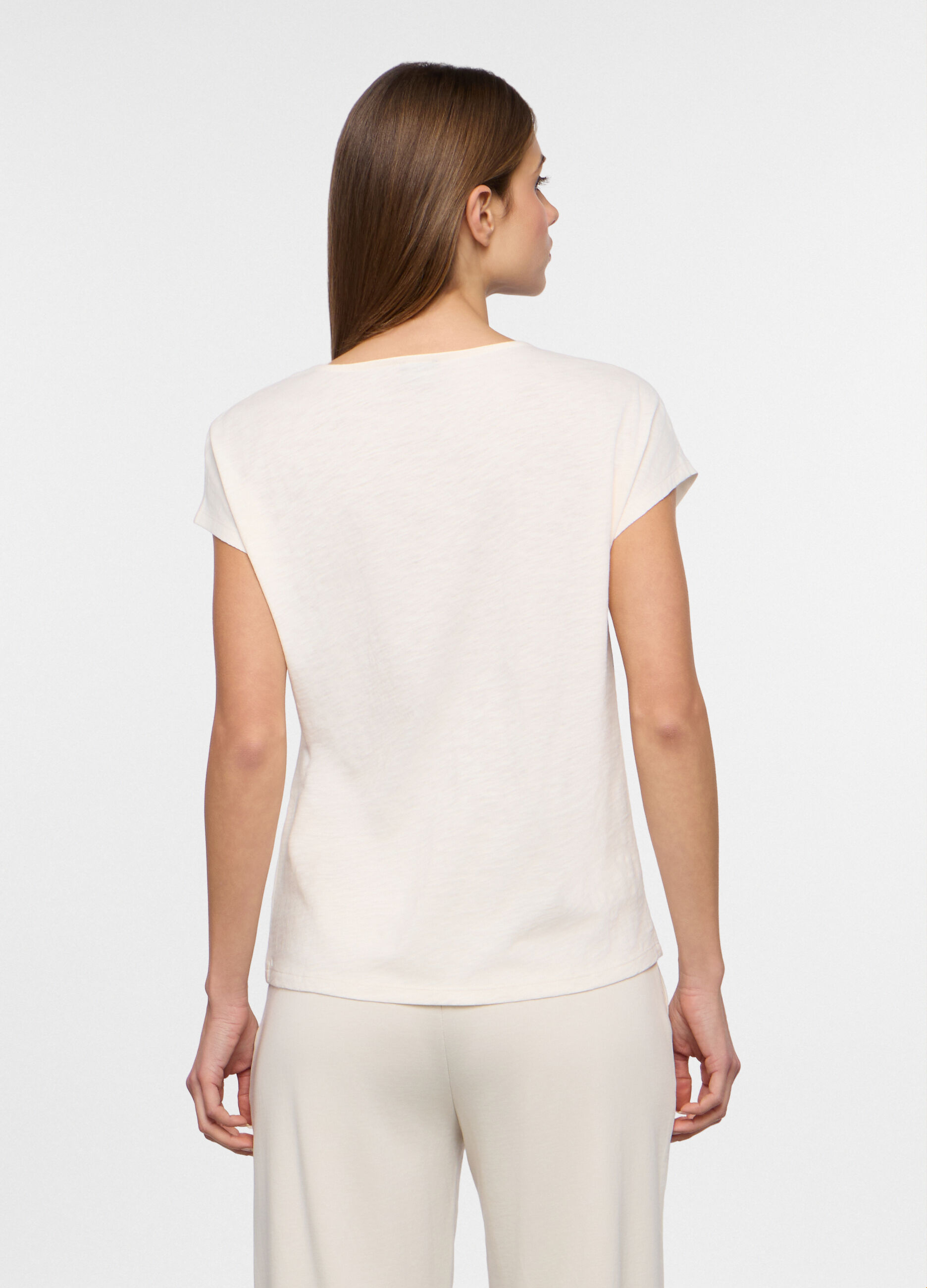 T-shirt girocollo stretch donna_1