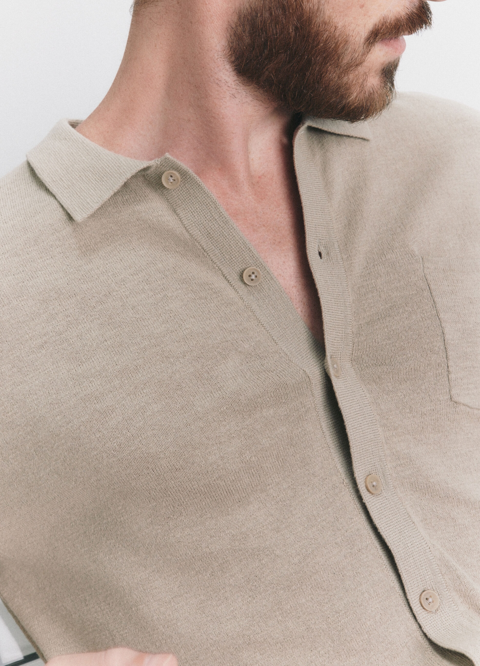 Camicia in maglia di cotone uomo