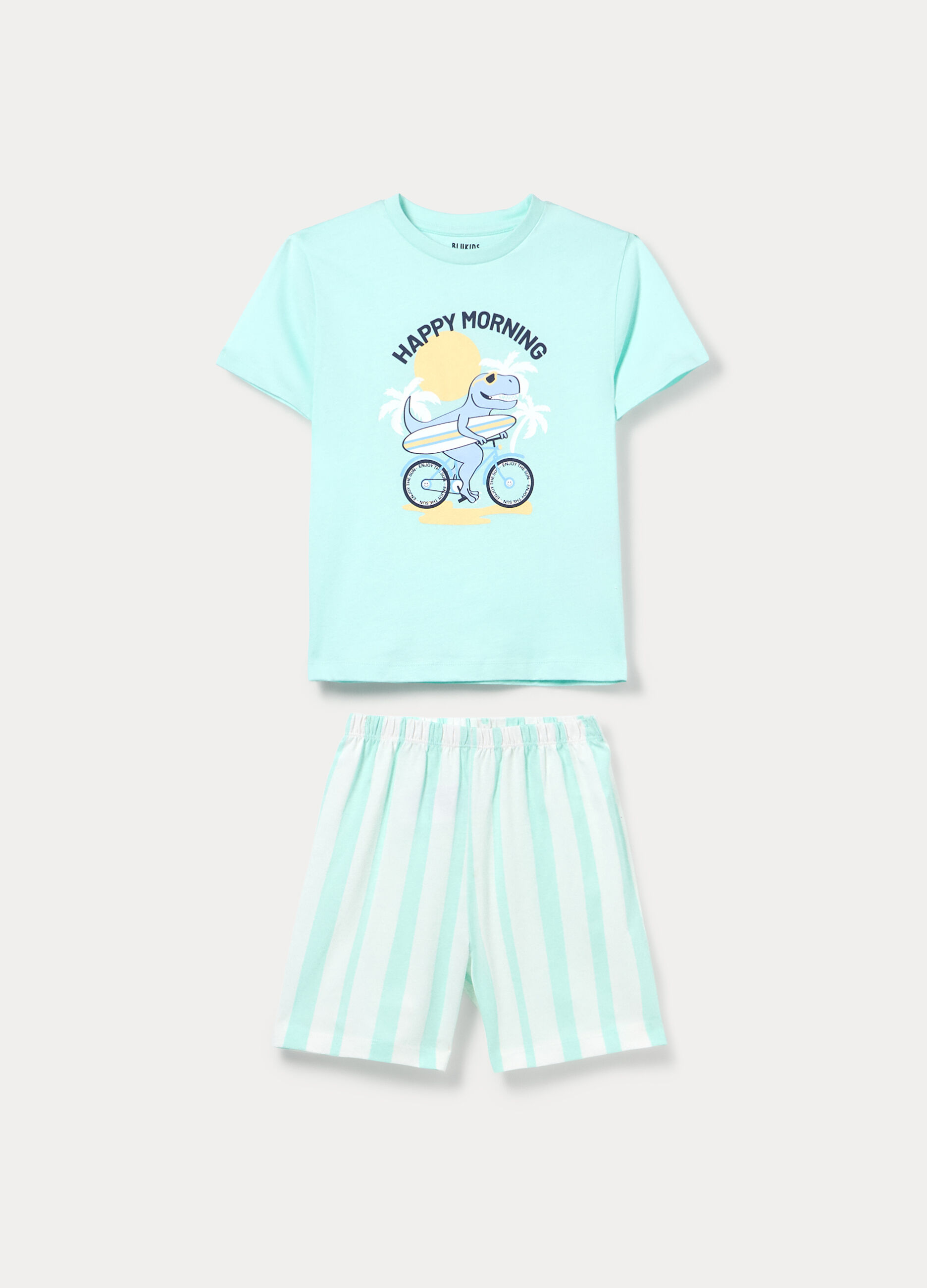 Set pigiama corto in jersey di puro cotone bambino_0