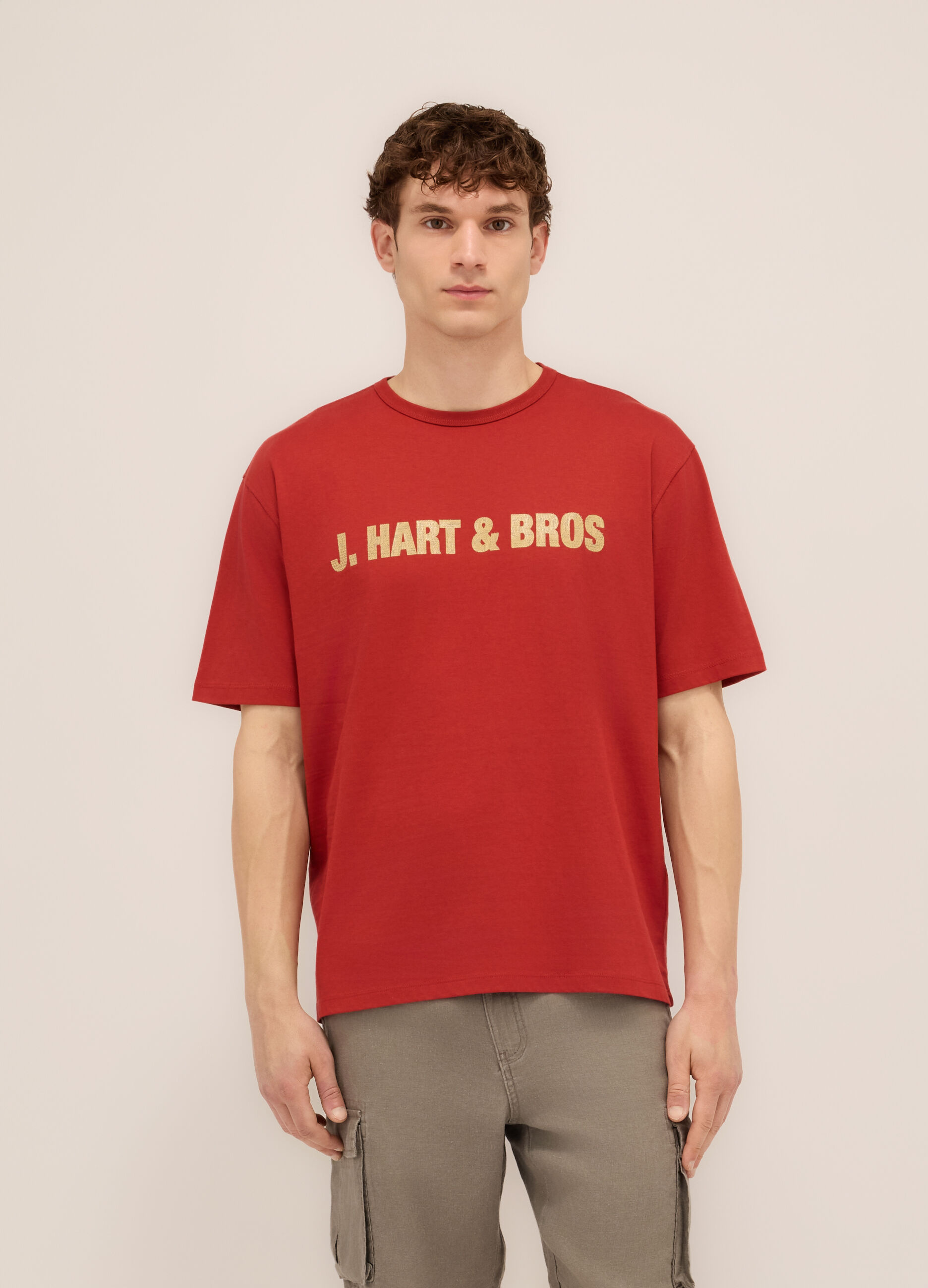 T-shirt girocollo con logo uomo_0