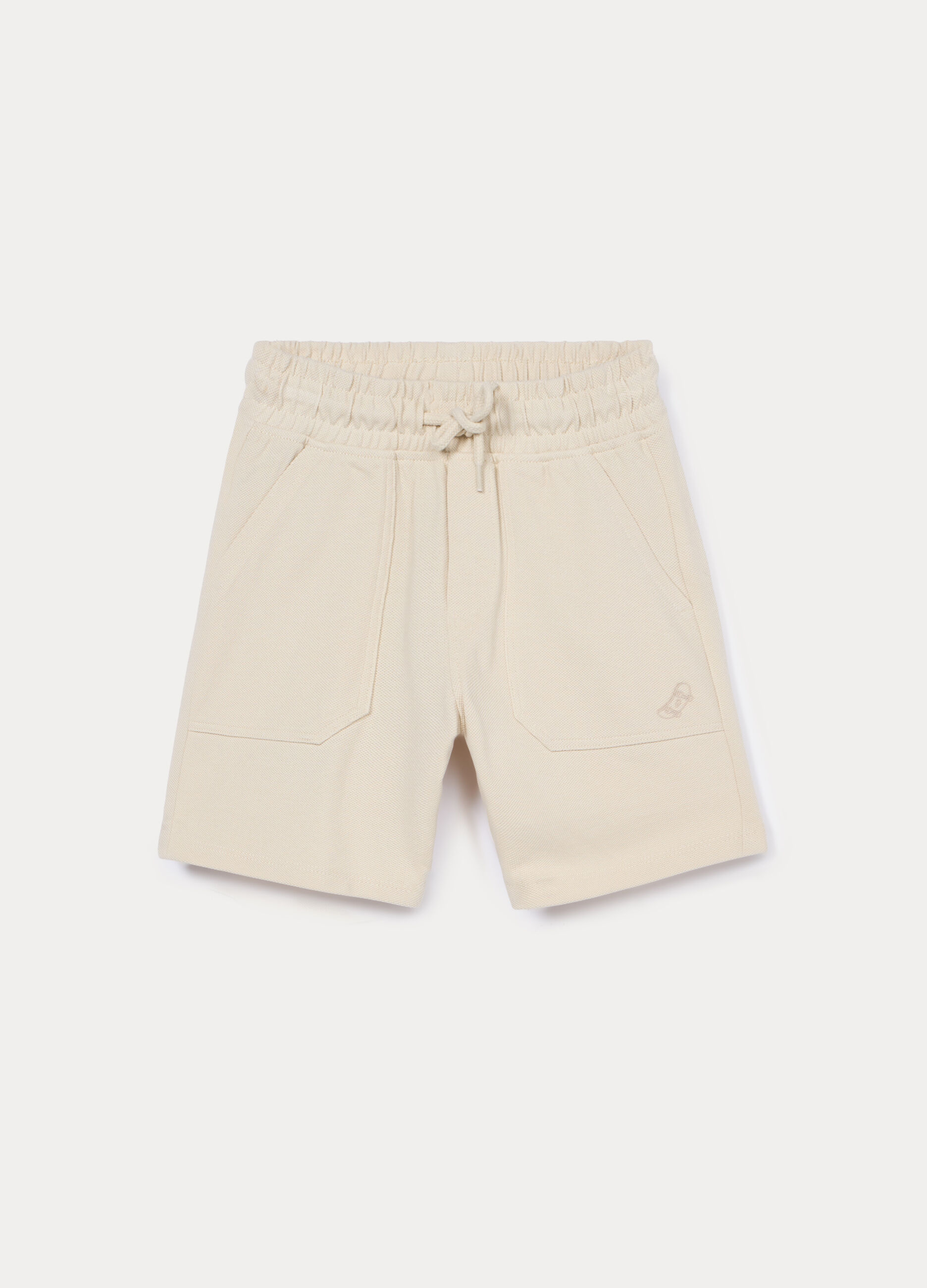 Shorts in puro cotone Piquet bambino_0