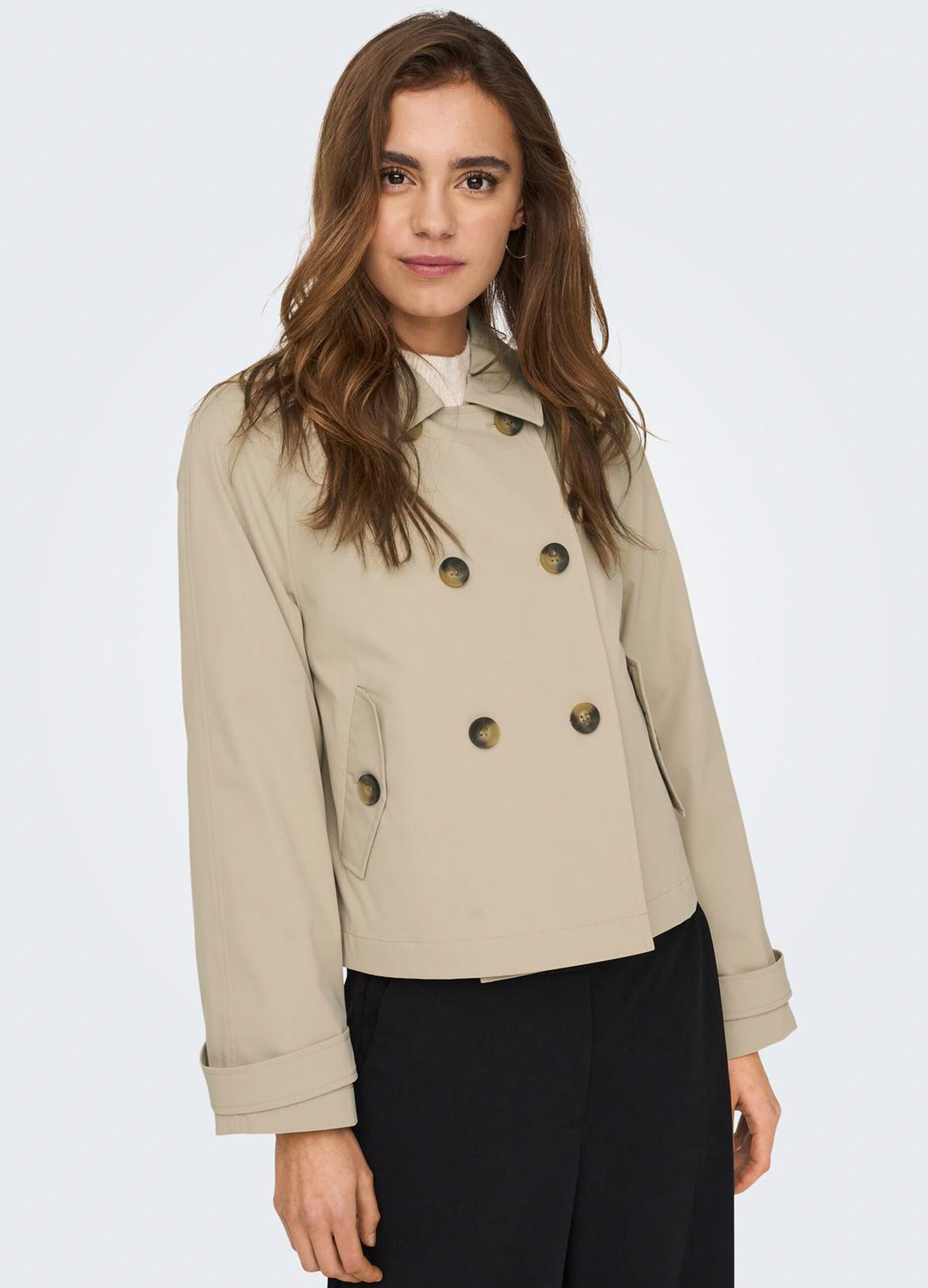 Trench corto doppiopetto donna