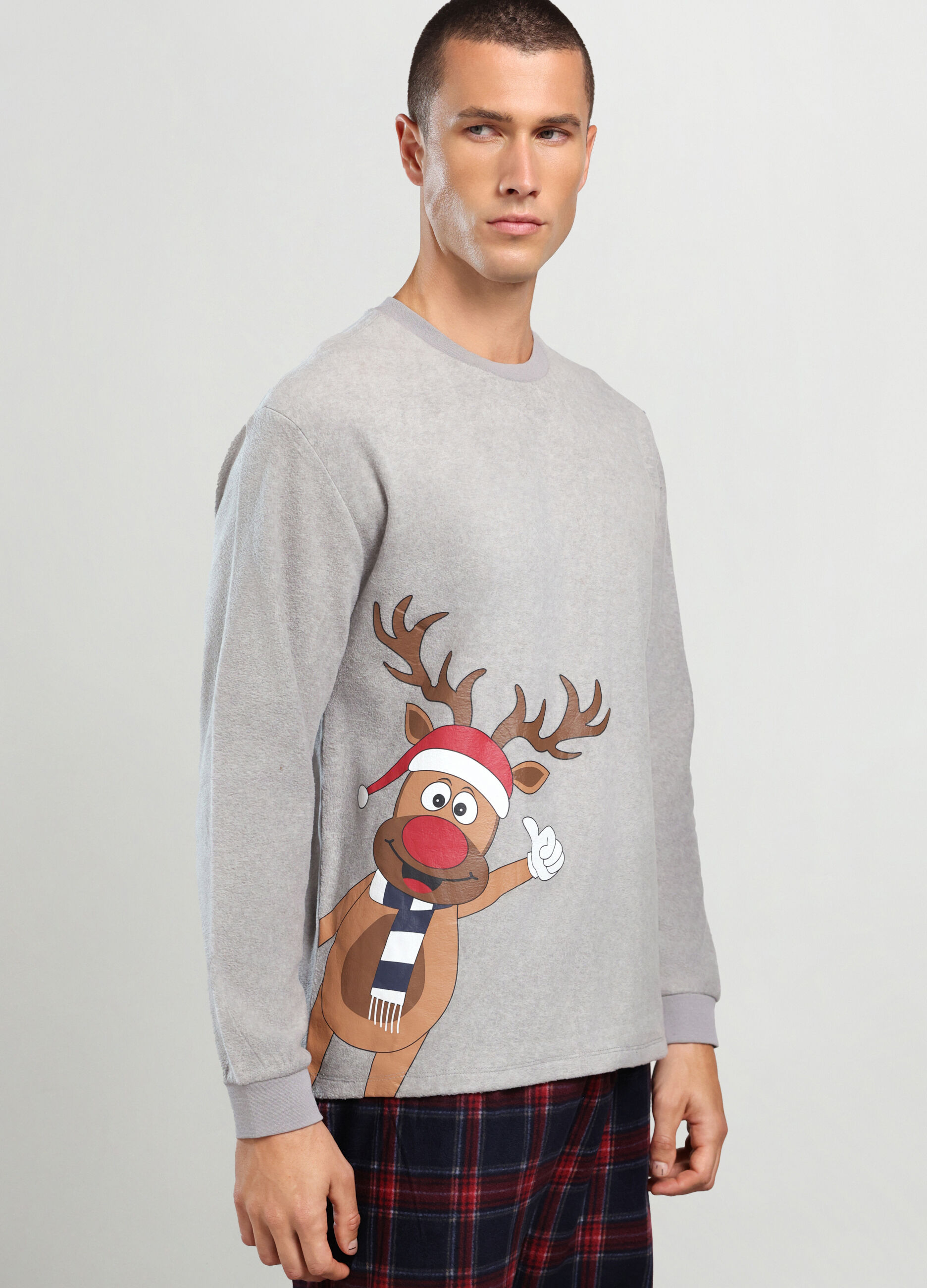 Pigiama natalizio in pile uomo_2