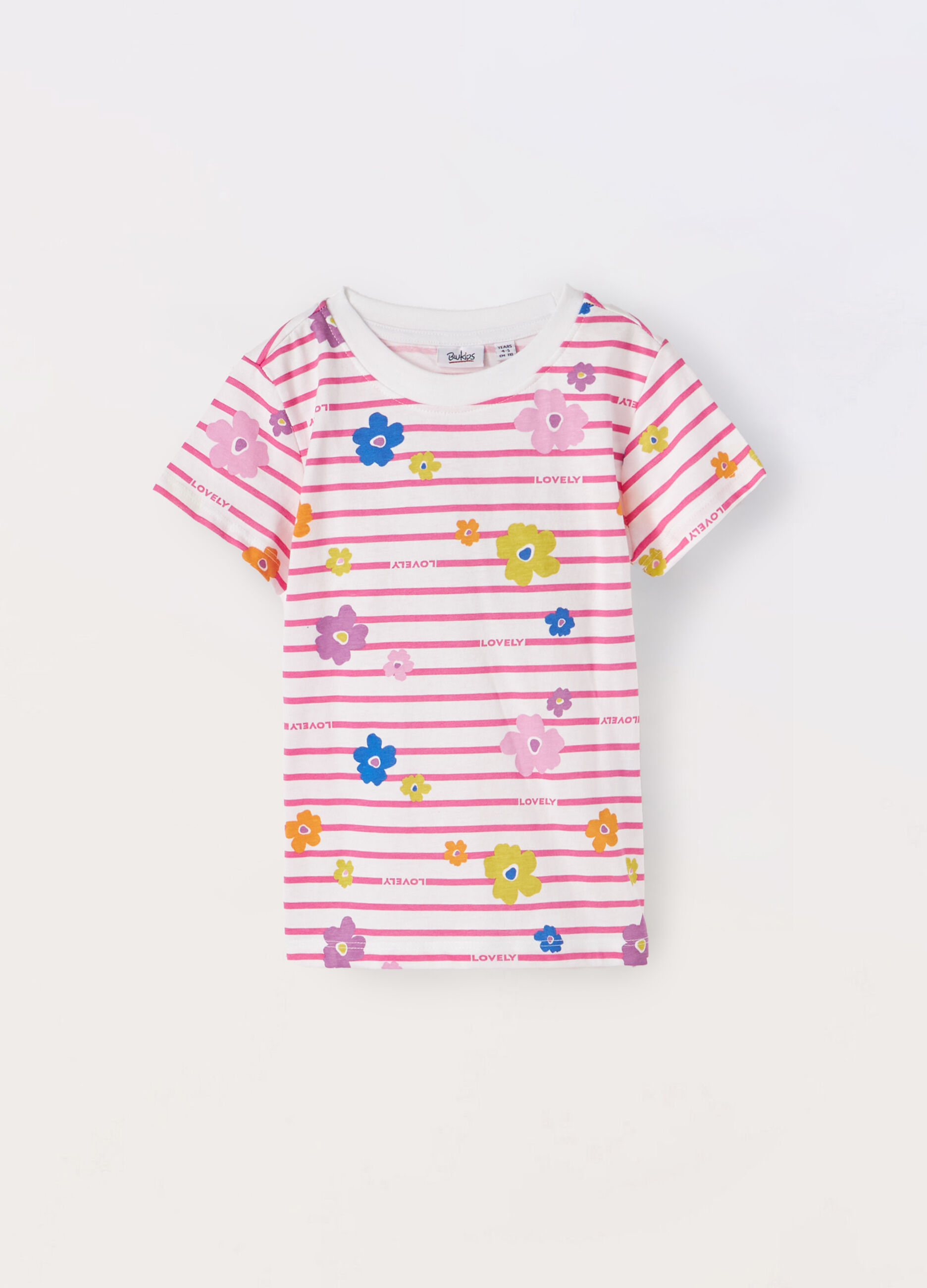 T-shirt in jersey di puro cotone bambina_0