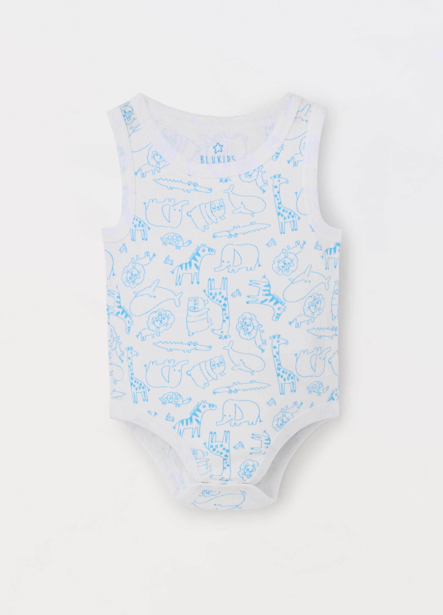 Body smanicato in puro cotone neonato_0