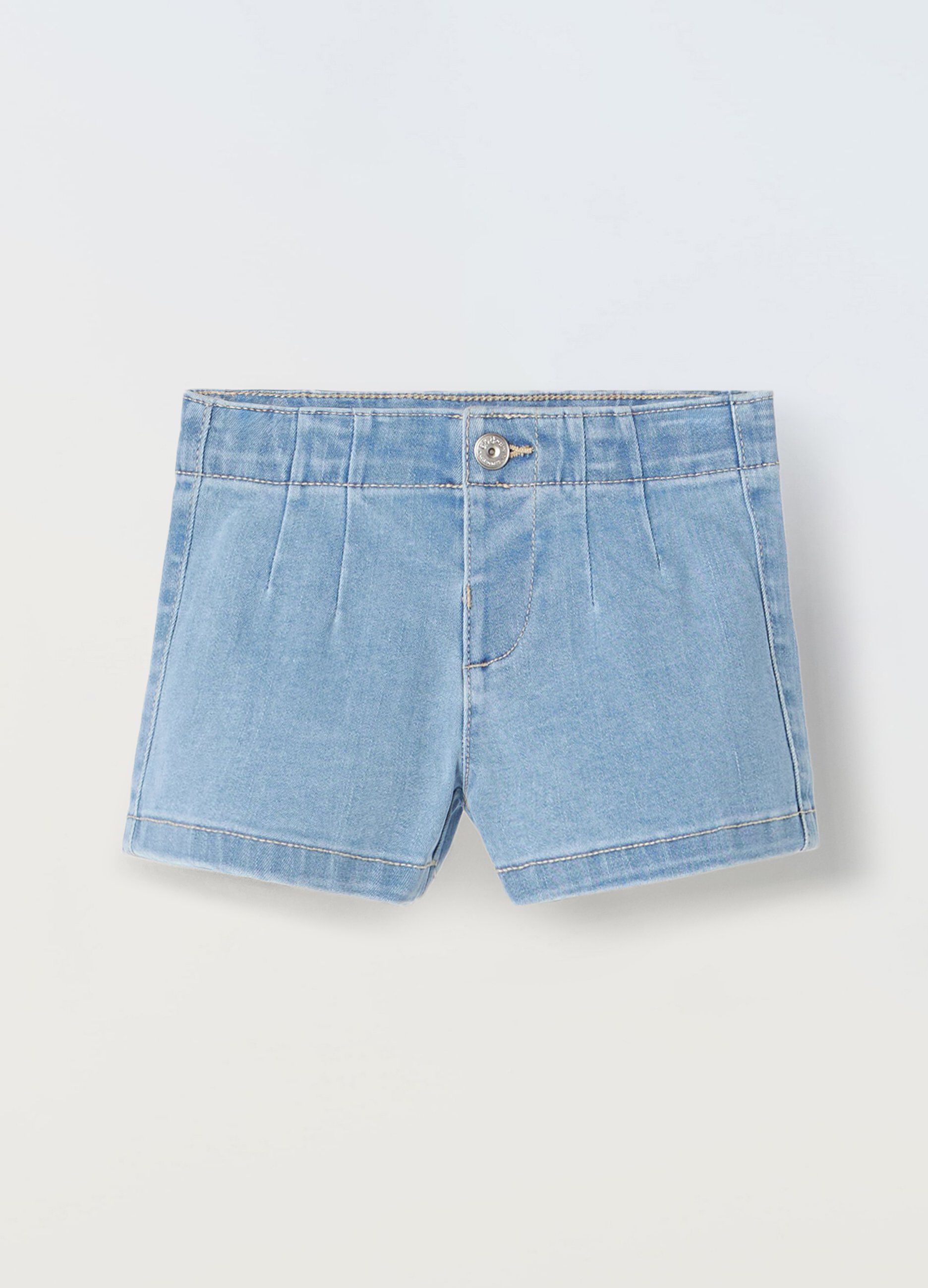 Shorts in denim neonata_0
