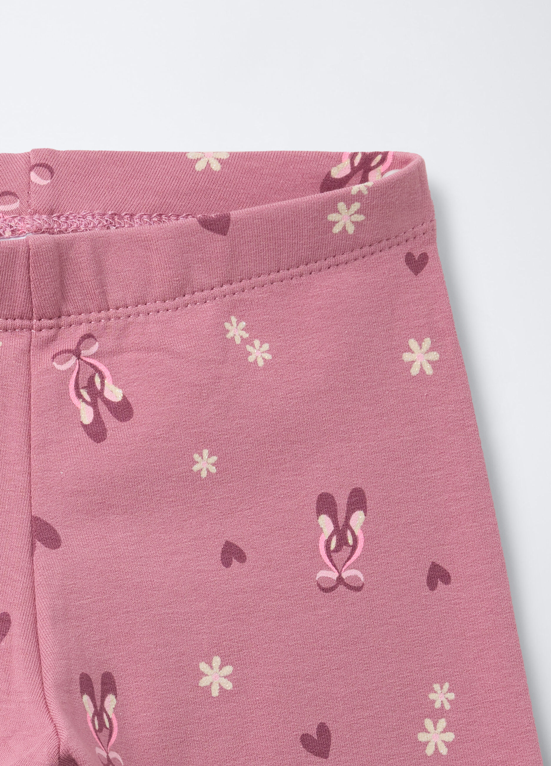 Leggings in cotone garzato stretch Fit regular bambina_2